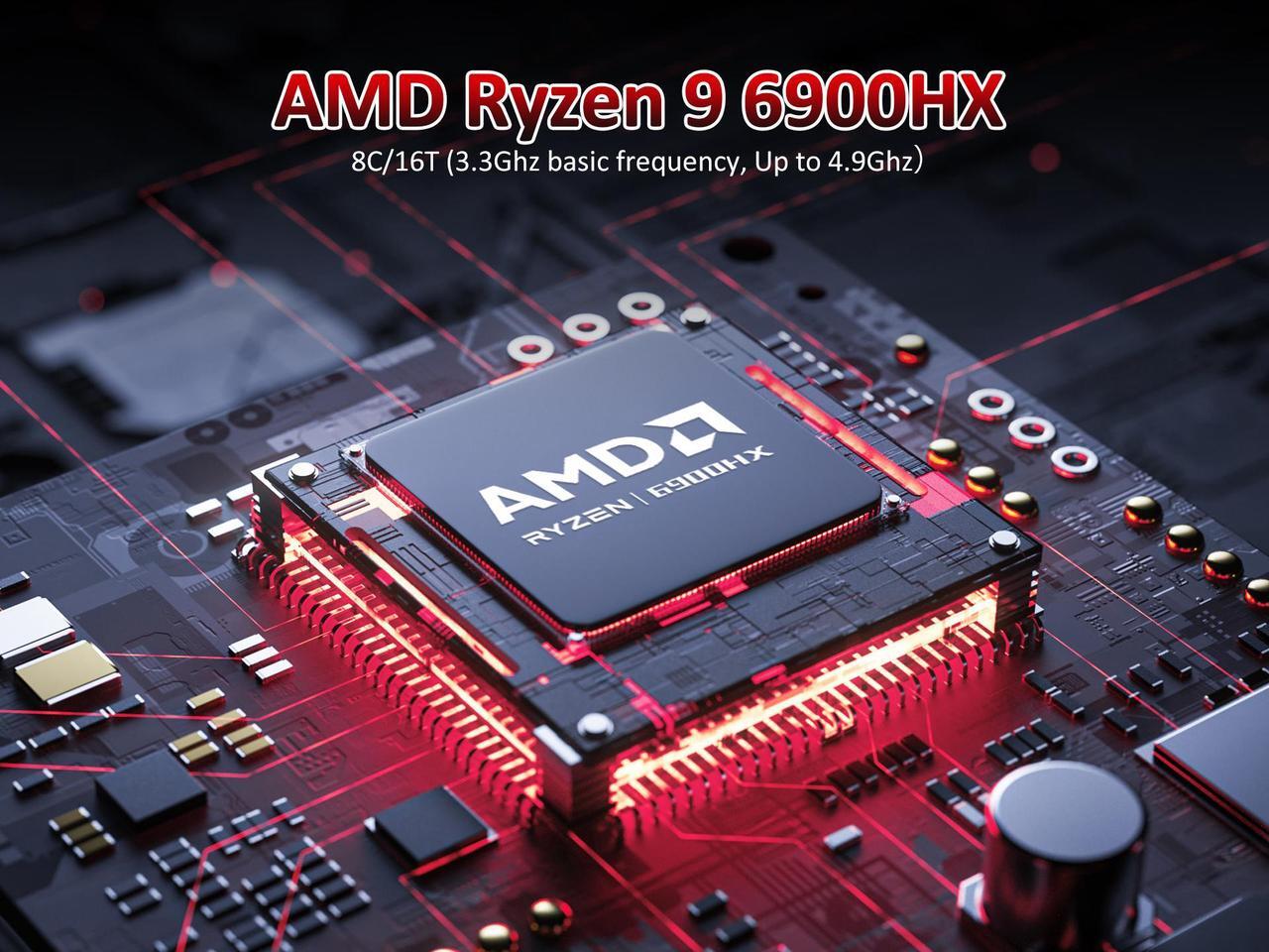 Alt view image 2 of 7 - KurieTim Gaming Laptop, 15.6" IPS FHD - AMD Ryzen 9 6900HX(8C/16T, Up to 4.9GHz) - 32GB DDR5 RAM, 1TB SSD Laptop Computer with Privacy Camera Switch, USB-C, Dual-Fan Cooling, Backlit KB, Win 11 Pro
