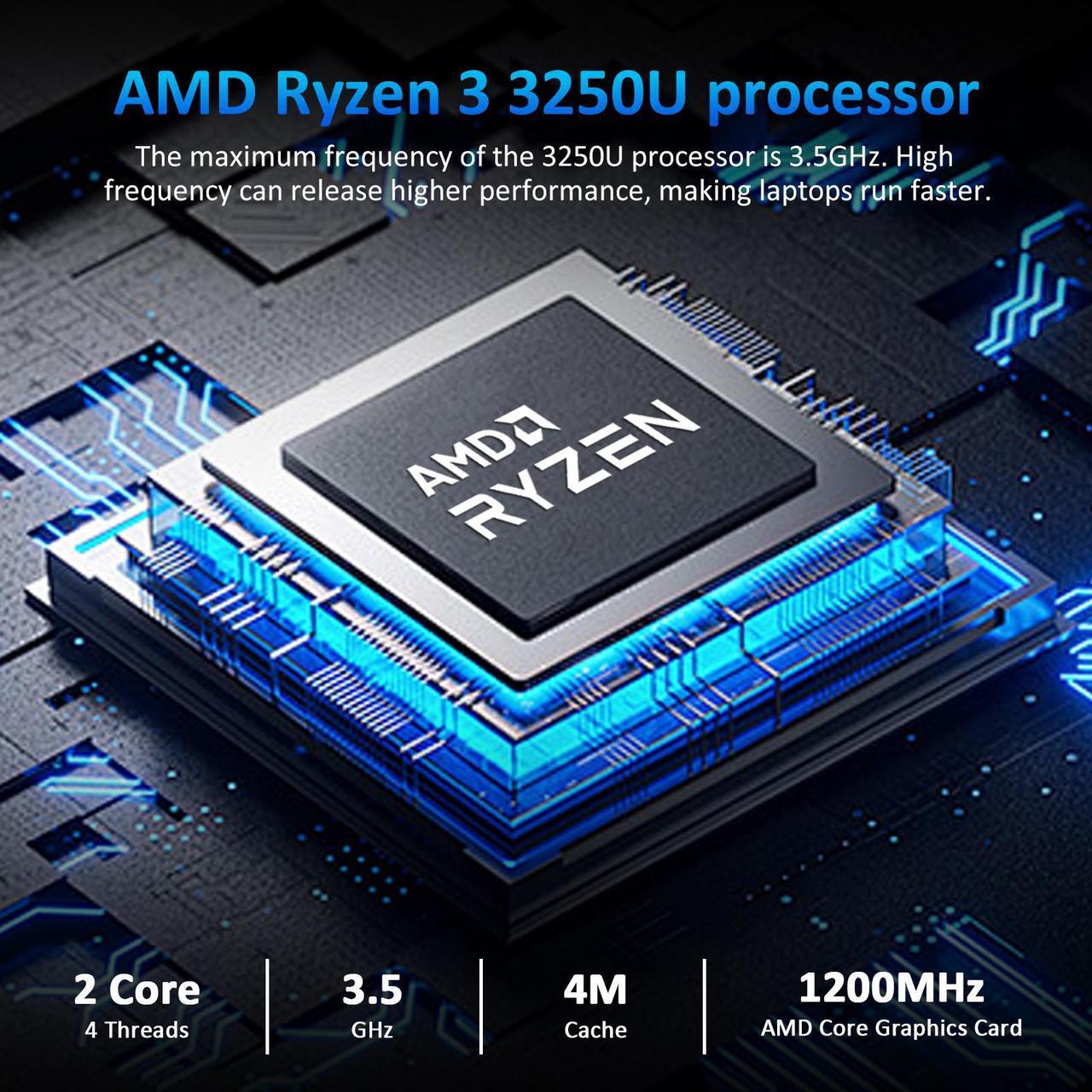Alt view image 2 of 6 - KurieTim 16" Laptop, AMD Ryzen 3250U(2C/4T, Up to 3.5GHz) Business and Student Laptop, 32GB RAM, 512GB SSD, Windows 11 Pro Laptop Computer, Dual-Band 5G WiFi, Fingerprint Unlock, Backlit Keyboard