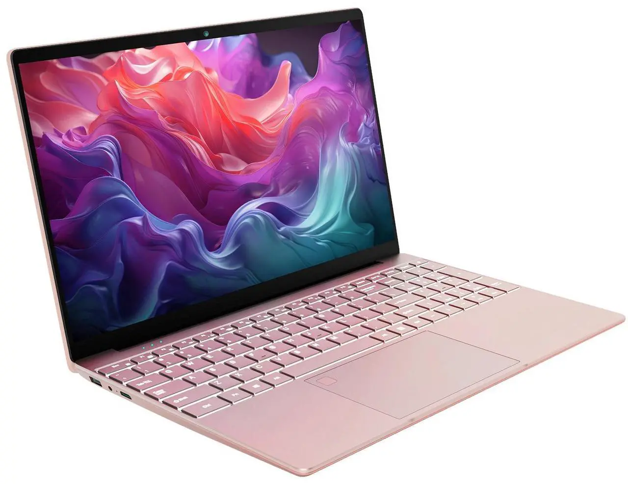 Alt view image 2 of 7 - KurieTim 15.6" Laptop, Windows 11 Laptop Computer,16GB DDR4 512GB SSD, Quad-Core N95 Processor(Up to 3.4GHz), 180°Open Angle, Support WiFi, USB3.0x2, Rose Gold