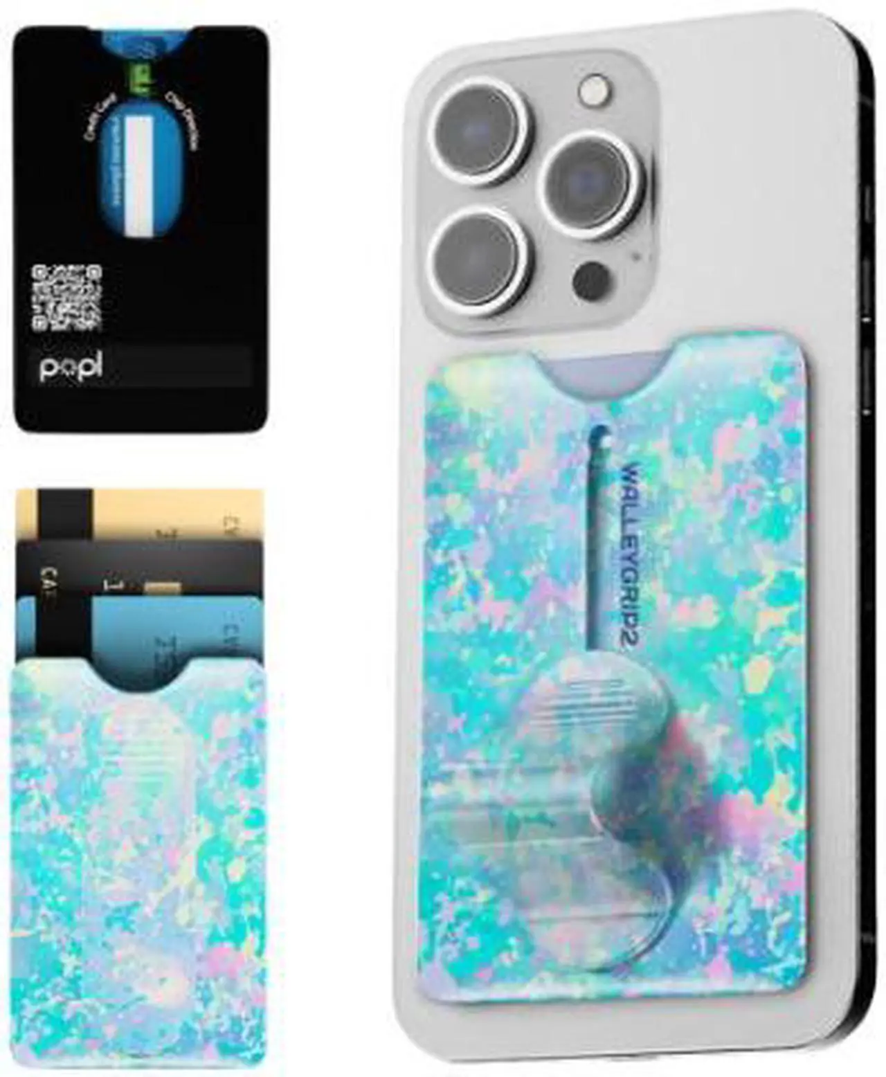 Main image of WalleyGrip 2.0 All-In-One Magnetic Phone Wallet, Comfortable Finger Loop Grip & Kickstand Detachable MagSafe RFID Card Holder Mount | Holds 3 Cards | Safe Hands-Free Payments Dreamscape
