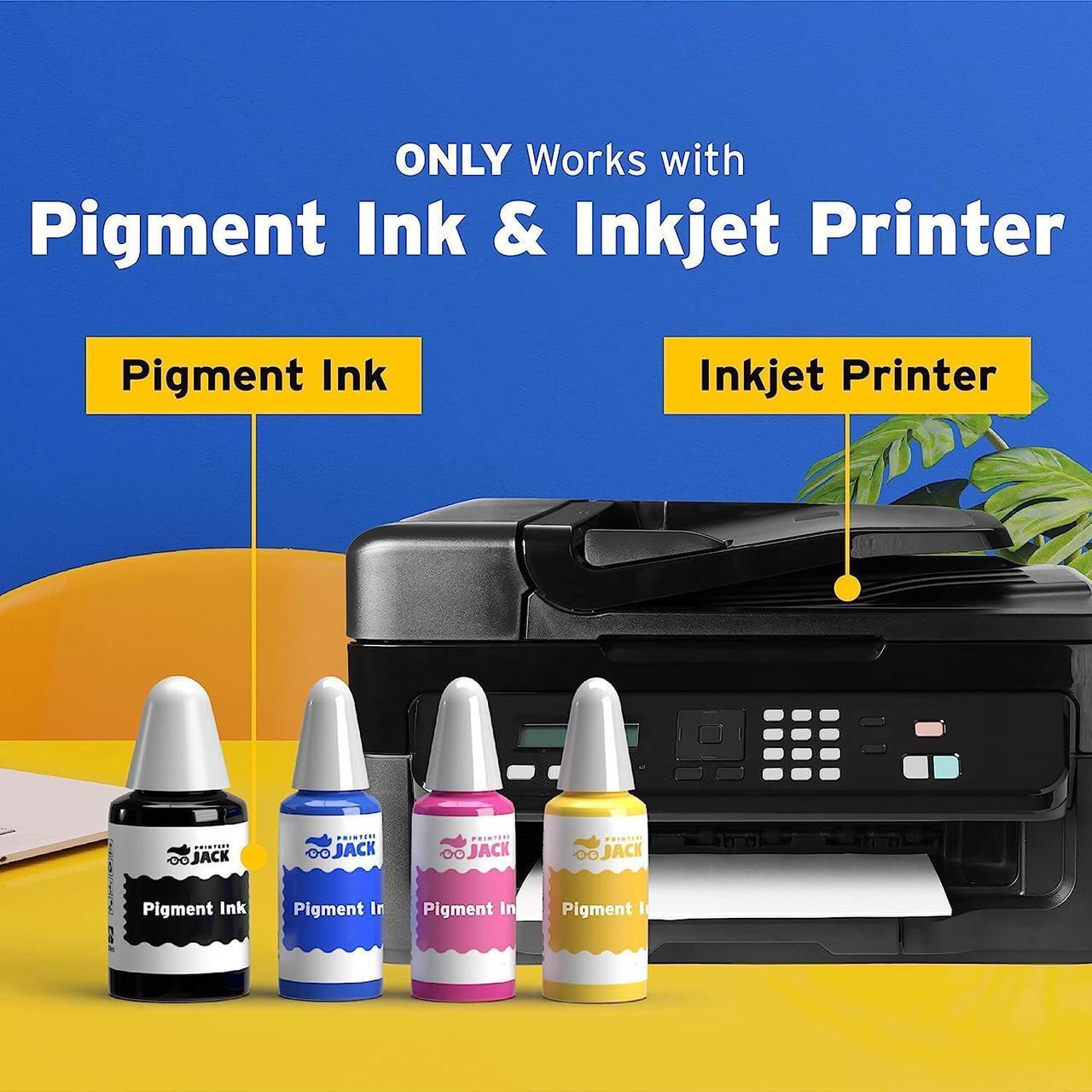Alt view image 2 of 6 - Printers Jack Iron-On Heat Transfer Paper for Dark Fabric 8.3x11.7" T-Shirt Transfer Paper for Inkjet Printer Wash Durable, Long Lasting Transfer, No Cracking