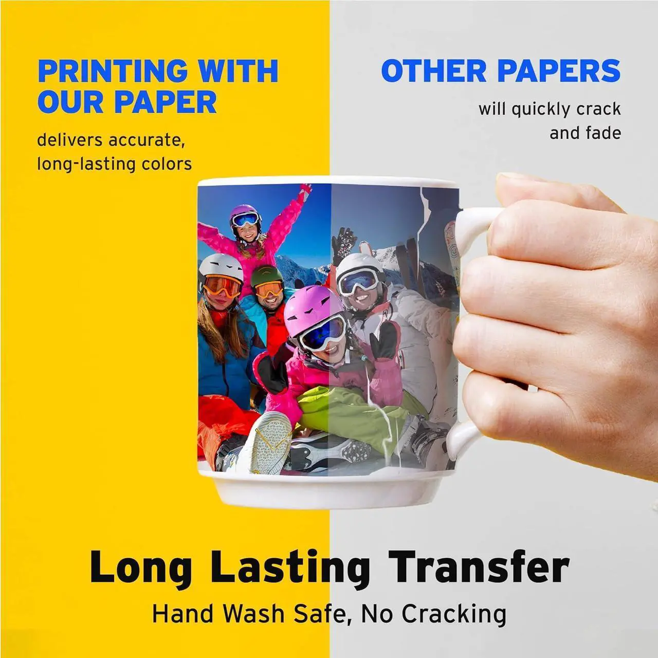 Alt view image 4 of 6 - Printers Jack Water Slide Decal Paper Inkjet Clear 20 Sheets 8.5 x 11 inches Premium Water Slide Transfer Paper Clear Transparent Printable Waterslide Paper for Tumblers, Mugs, Glasses DIY