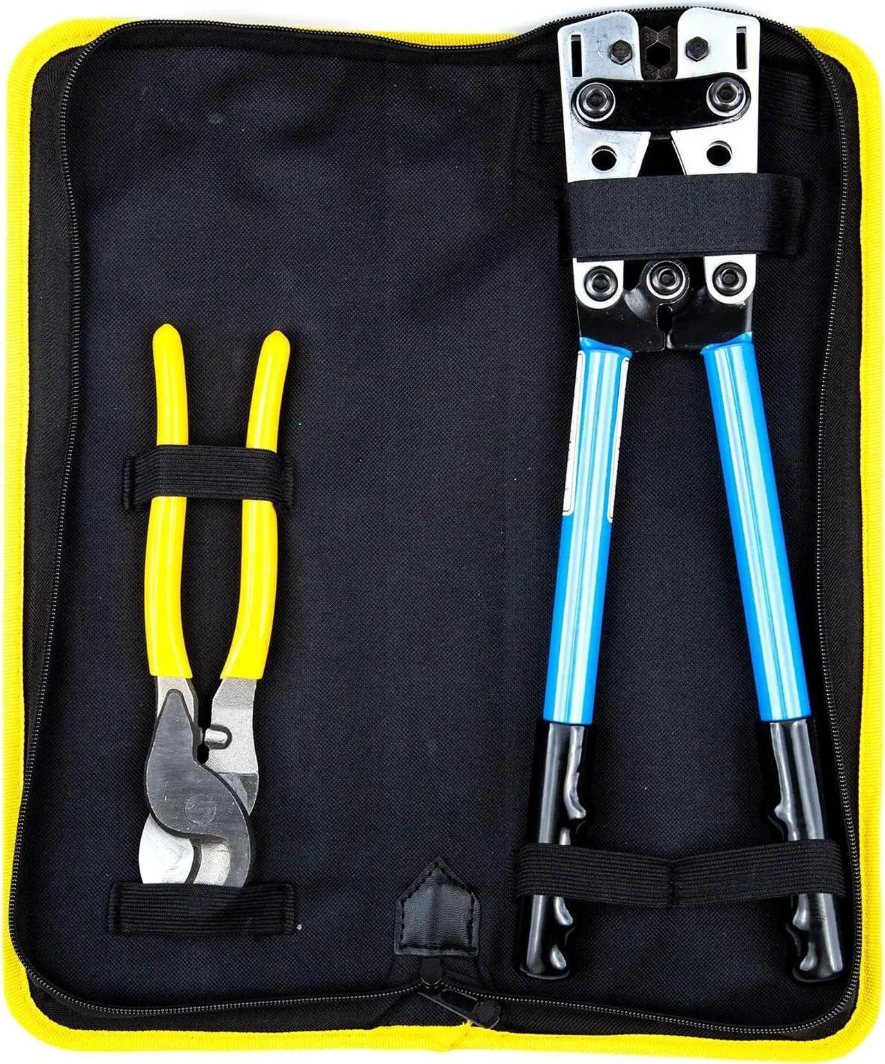 Alt view image 2 of 6 - KOTTO Battery Cable Lug Crimper Tool 6-50mm², Wire Crimping Tool, Pliers for Crimping Wire Cable with Cable Cutter for 10,8,6,4,2 and 1/0 AWG Wire Cable Cutting and Crimper with Storage Bag