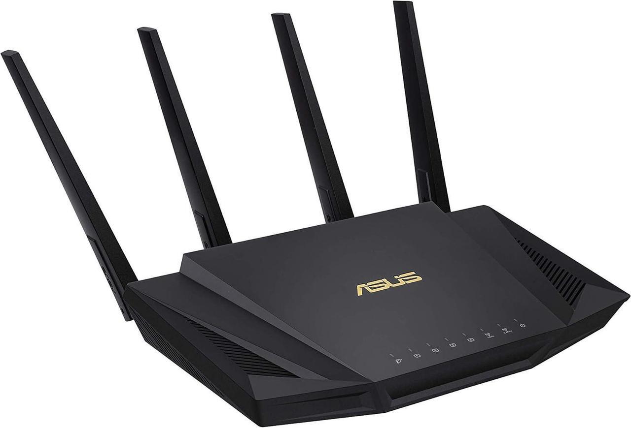 Main image of ASUS - AX3000 DUAL-BAND WIFI 6 WIRELESS ROUTER WITH LIFE TIME INTERNET SECURITY - BLACK