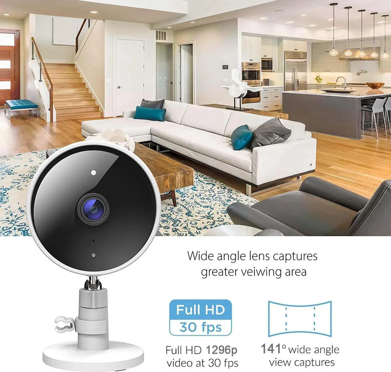Alt view image 3 of 6 - D-Link 2K Indoor/Outdoor Wi-Fi Camera w/1296p, Sound & Motion Detection, 2-Way Audio, Cloud & Local Recording, Night Vision (DCS-8302LH-B1)