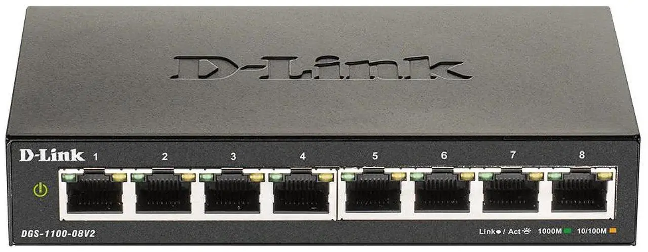 Alt view image 6 of 6 - D-Link 5-Port Gigabit Smart Managed PoE-Powered Switch | PoE Extender | 2 PoE pass-through ports | Metal Compact| NDAA Compliant - (DGS-1100-05PDV2)
