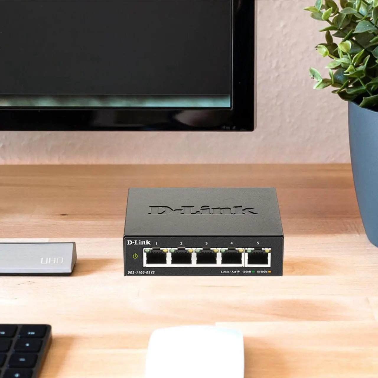 Alt view image 4 of 6 - D-Link 5-Port Gigabit Smart Managed Switch | Web Managed | Cable Diagnostics | Fanless | Compact Metal Desktop | NDAA Compliant - (DGS-1100-05V2)
