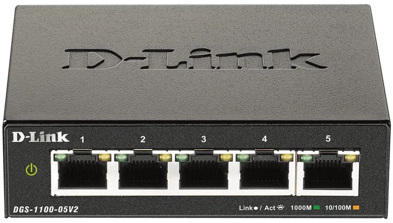 Alt view image 6 of 6 - D-Link 5-Port Gigabit Smart Managed Switch | Web Managed | Cable Diagnostics | Fanless | Compact Metal Desktop | NDAA Compliant - (DGS-1100-05V2)