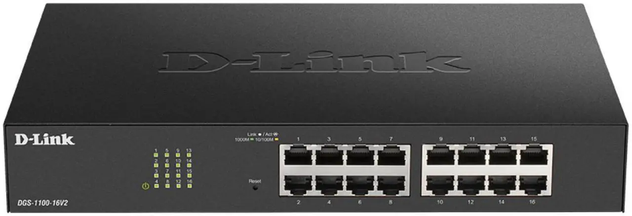 Alt view image 3 of 6 - D-Link 16-Port Gigabit Smart Managed Switch | Web Managed | Cable Diagnostics | NDAA Compliant - (DGS-1100-16V2)