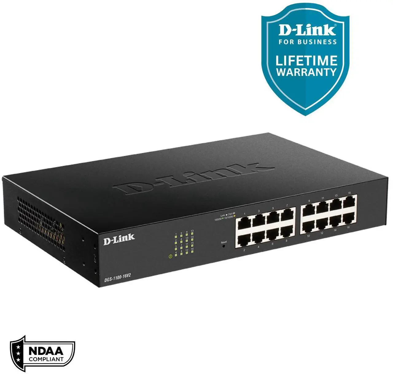 Alt view image 5 of 6 - D-Link 16-Port Gigabit Smart Managed Switch | Web Managed | Cable Diagnostics | NDAA Compliant - (DGS-1100-16V2)