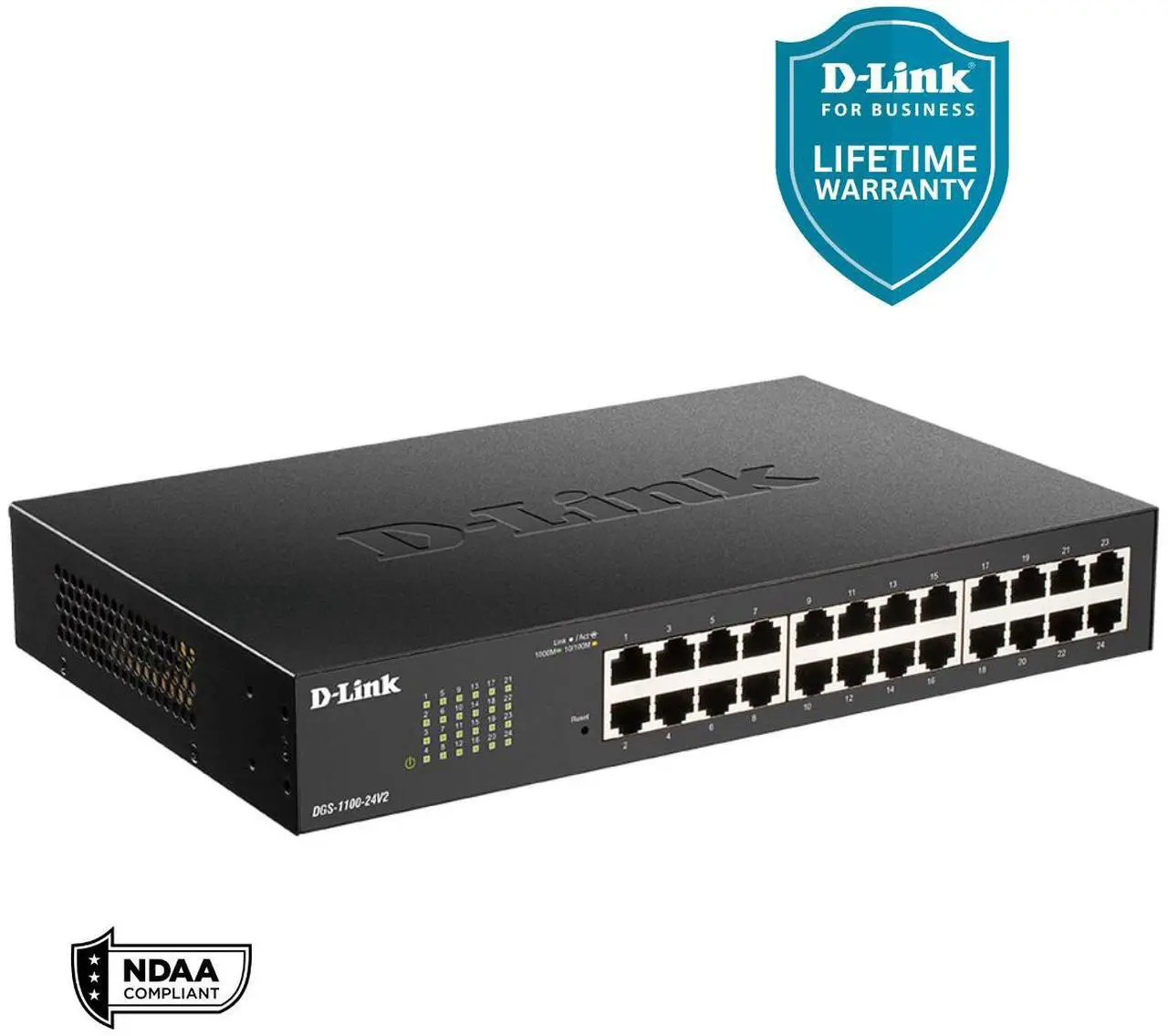 Alt view image 2 of 6 - D-Link 24-Port Gigabit Smart Managed Switch | Web Managed | Cable Diagnostics | NDAA Compliant - (DGS-1100-24V2)