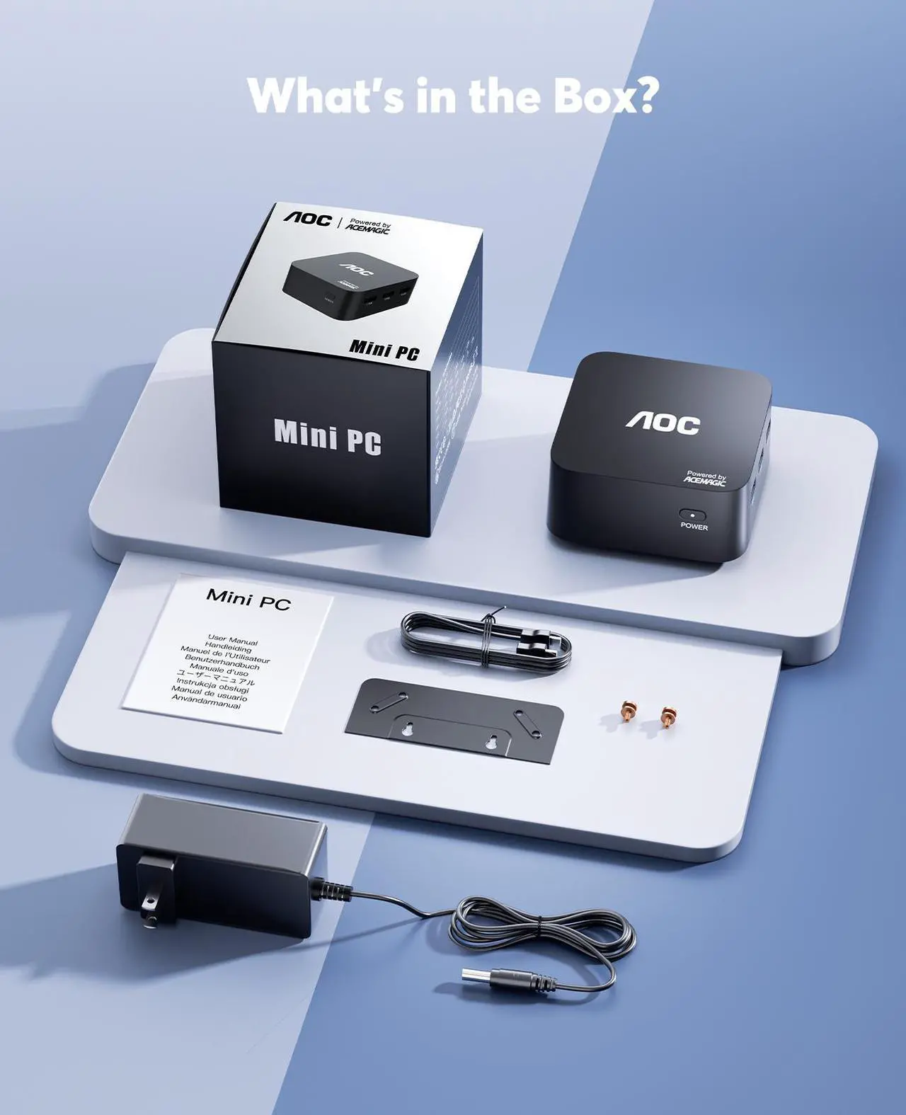 Alt view image 7 of 7 - ACEMAGIC Mini PC T8PLUS with 12th Alder Lake-N97 (4C/4T, Up to 3.6GHz), 16GB RAM LPDDR5 512GB PCIe M.2 SSD Mini Desktop Computer Windows 11-4K Triple Display, WiFi 5, Dual LAN for Home/Office