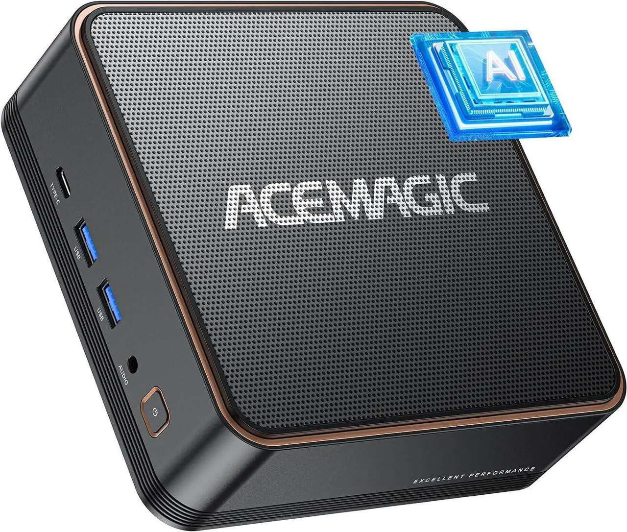 Main image of ACEMAGIC AI Mini PC Ultra 7 155H (16C/22T, up to 4.8GHz), 32GB DDR5 RAM 1TB SSD, TDP 65W, Mini Gaming PC Intel AI Boost, Supports ray tracing, Intel XeSS Technology, WiFi 7/BT5.4/Type-C/Dual Fans