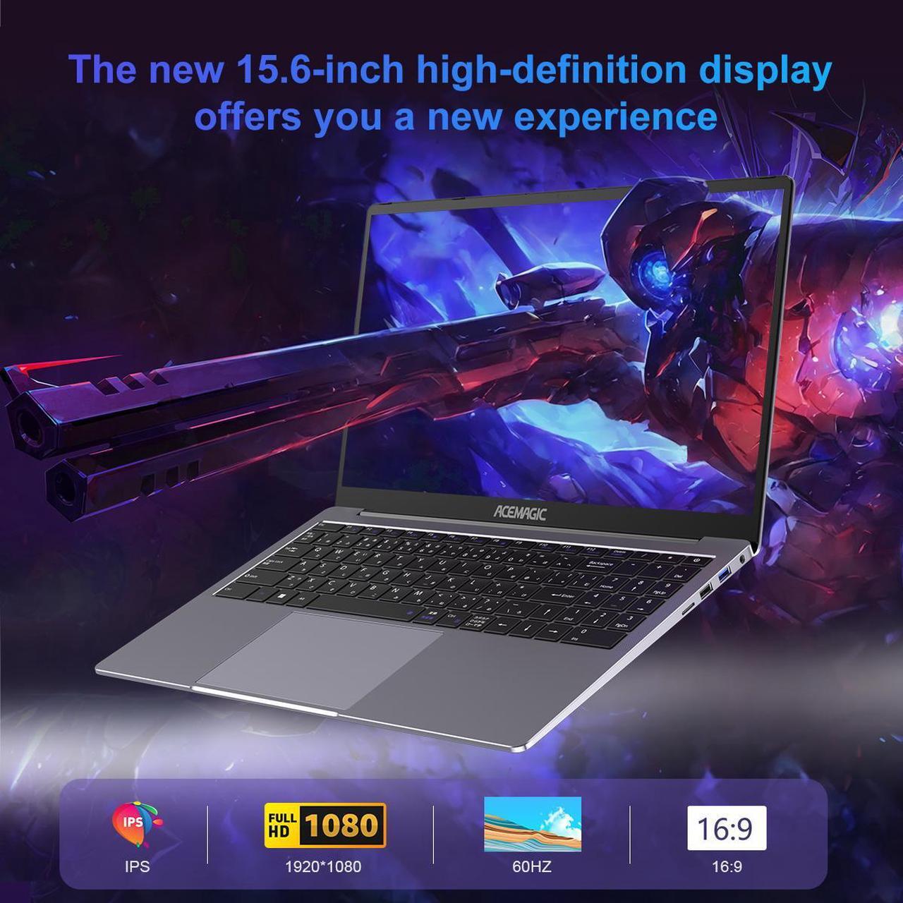 Alt view image 6 of 7 - ACEMAGIC Gaming Laptop 15.6-in AMD Ryzen 7 5700U(8C/16T), Radeon RX Vega 8 Graphics,15.6 FHD Display,16GB RAM 512GB NVMe SSD Laptop Computer with Backlit KB,Type_C (Full Function),WiFi 6, 53Wh Battery
