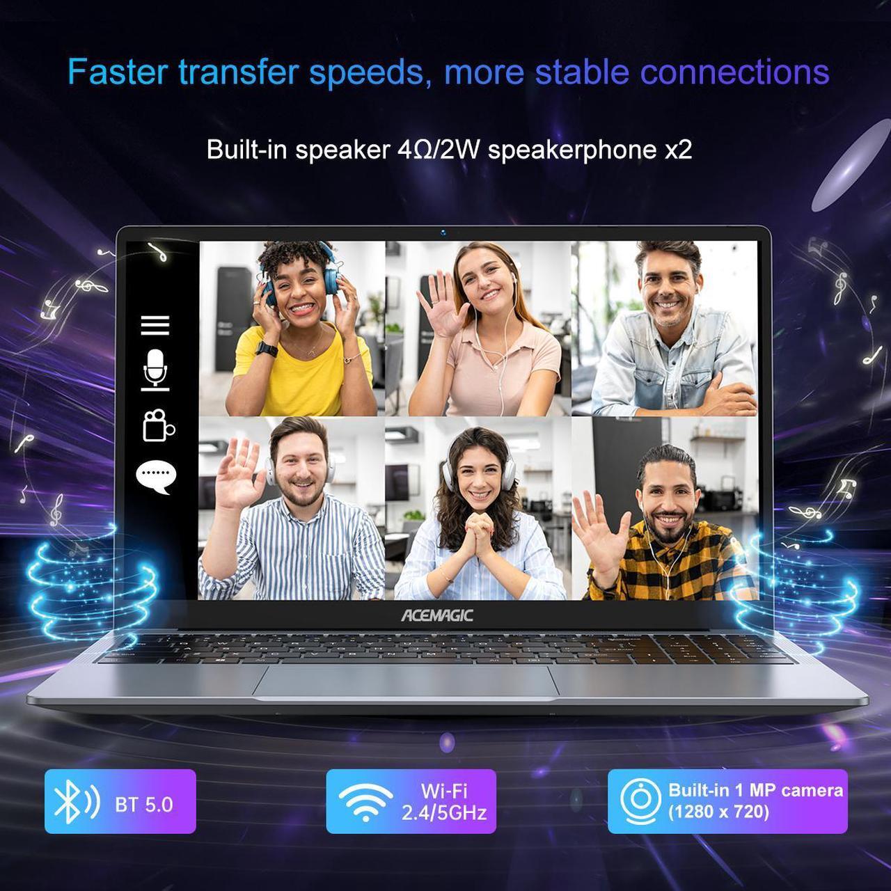 Alt view image 4 of 7 - ACEMAGIC Gaming Laptop 15.6-in AMD Ryzen 7 5700U(8C/16T), Radeon RX Vega 8 Graphics,15.6 FHD Display,16GB RAM 512GB NVMe SSD Laptop Computer with Backlit KB,Type_C (Full Function),WiFi 6, 53Wh Battery