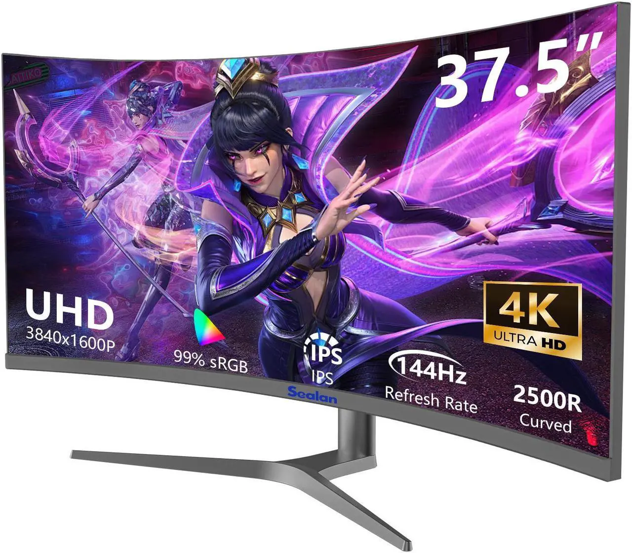 Main image of Sealan  38 inch 4K Ultrawide Curved Gaming Monitor, 144Hz Refresh Rate, 3840 x 1600 WQHD , IPS, NVIDIA G-SYNC Ultimate, 1ms Response Time, 2500R Curvature, VESA Display HDR 600