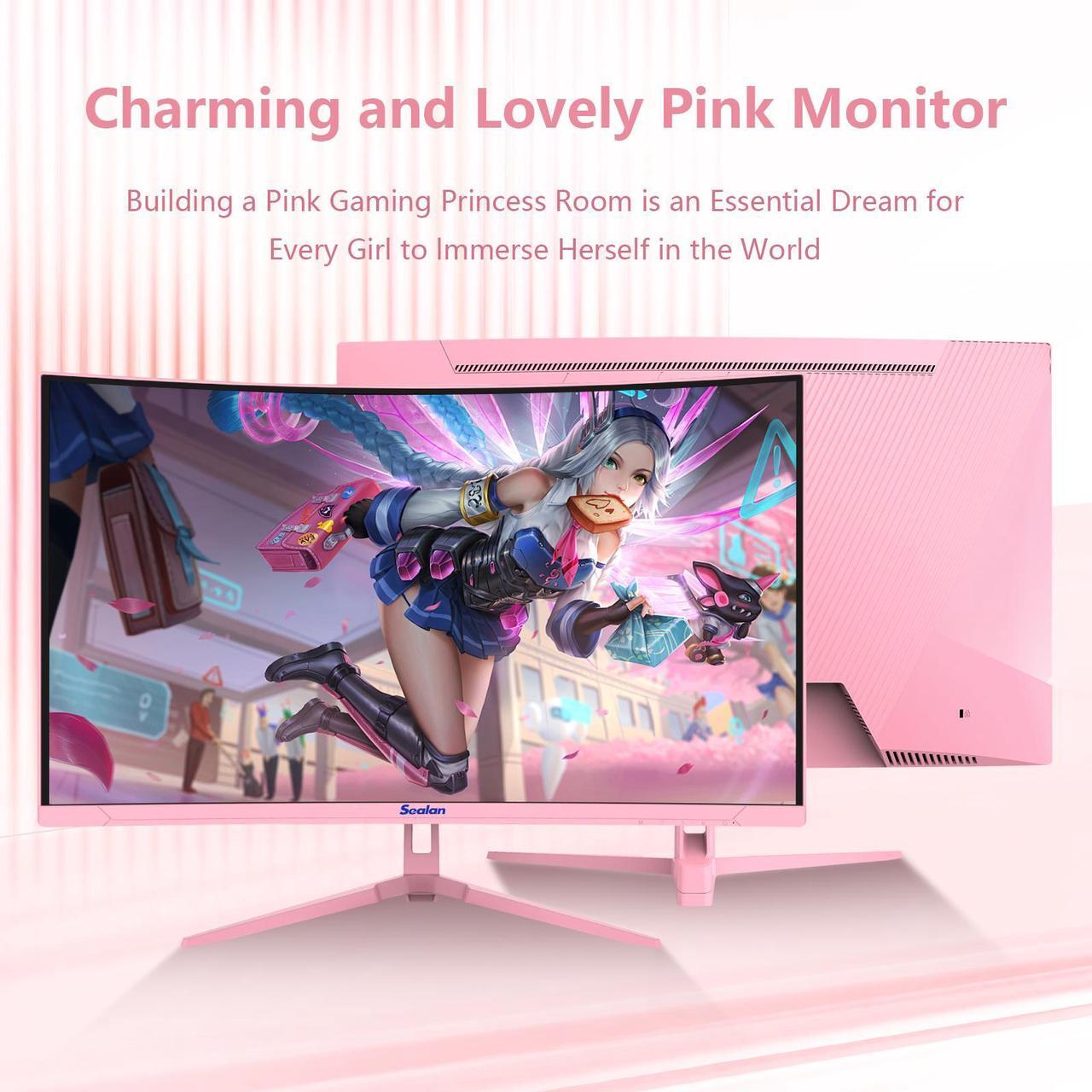 Alt view image 3 of 7 - Sealan 27 inch Curved Gaming Monitor 2K 165Hz Full QHD 1440P 1800R LED Computer Monitor Display with FreeSync & Eye-Care Technology, Support VESA, DP, HDMI Port IPS Screen for Gaming Home Office