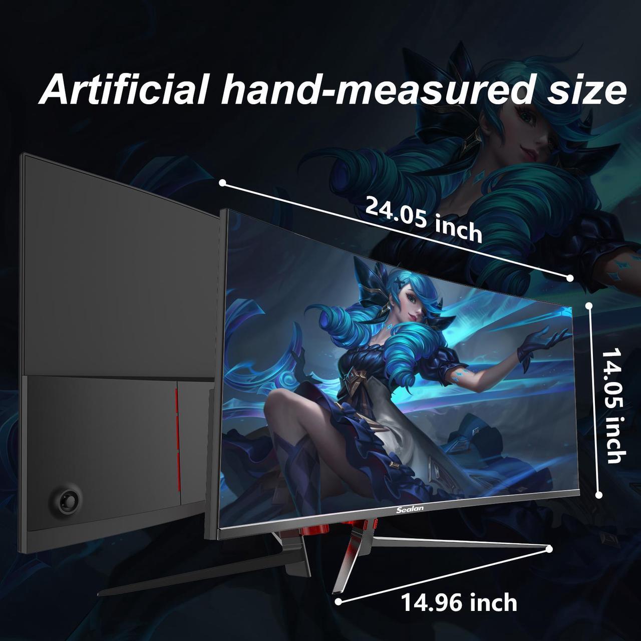 Alt view image 7 of 7 - Sealan 27 inch Curved Gaming Monitor 75Hz Full HD 1080P 1800R LED Computer Monitor Display with FreeSync & Eye-Care Technology, Support VESA, DP, HDMI Port VA Screen for Gaming Home Office