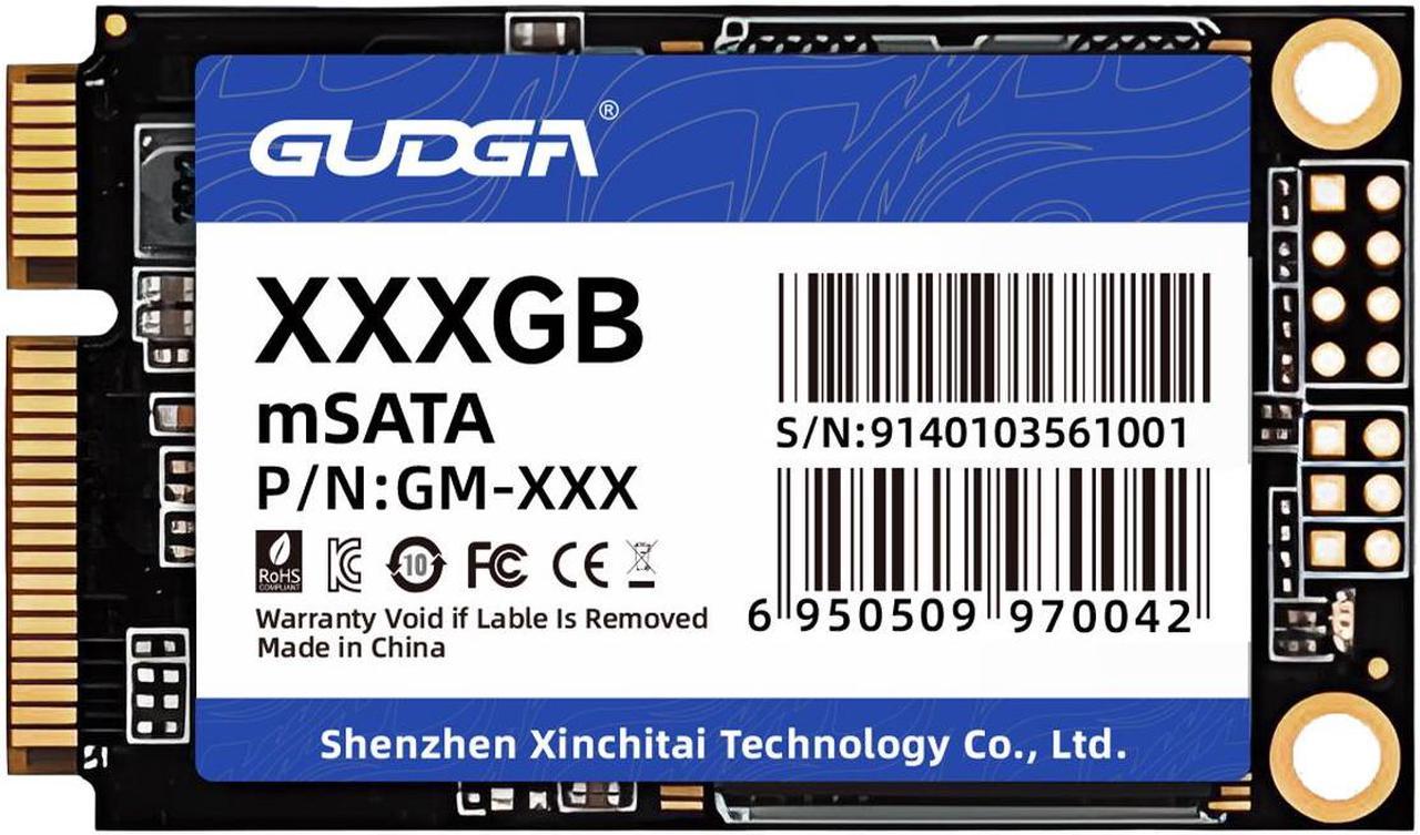 GUDGA 512GB mSATA SSD Internal Solid State Drive Data Storage Hard Drives 3D NAND Flash PC Desktop Laptop Notebook Computer Upgrade