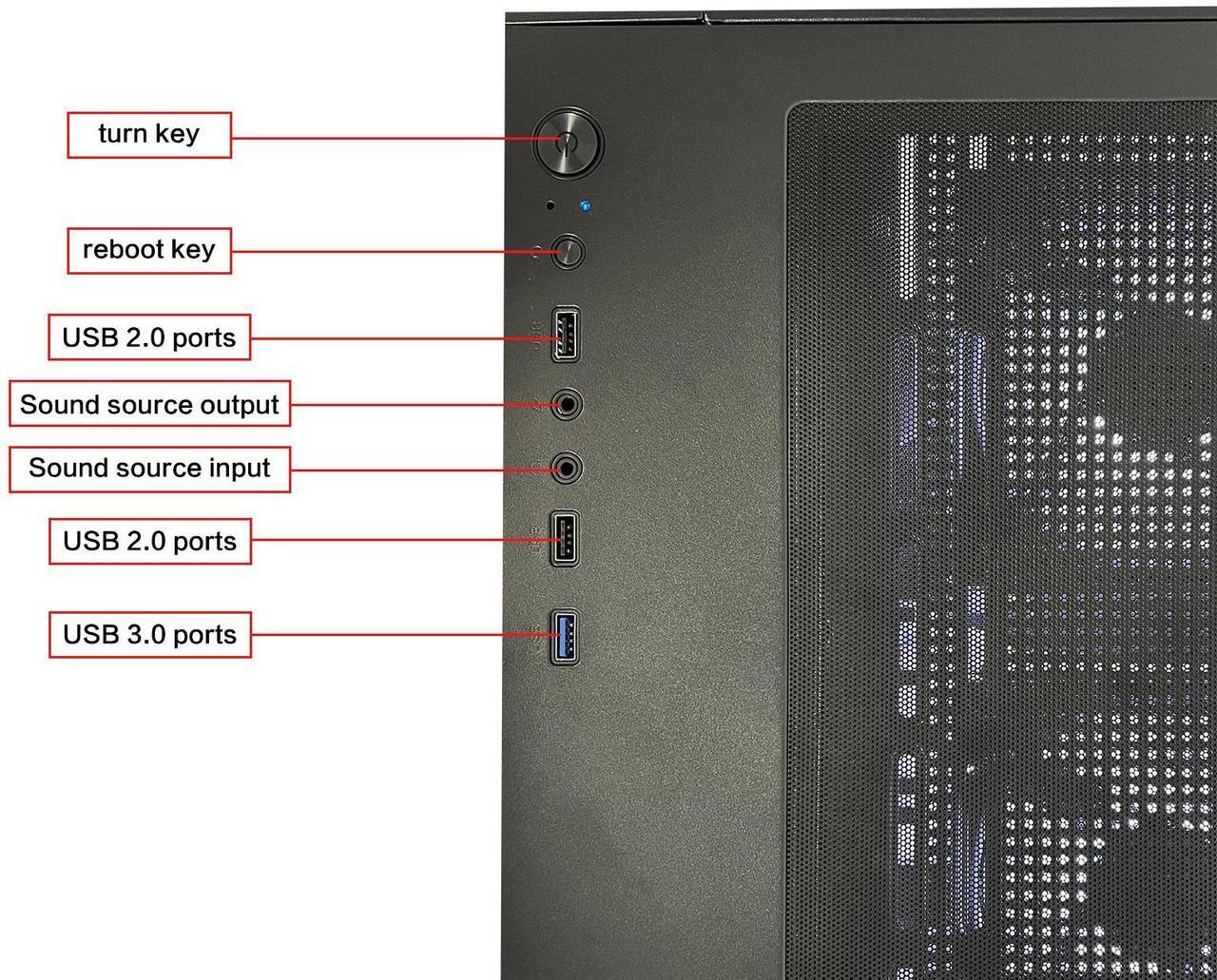 Alt view image 5 of 7 - AOACE - Gaming Desktop -AMD Ryzen5 9600X - AMD Radeon Graphics - 1TB M2 - 32GB DDR5 6400MHz - WiFi&Bluetooth - Windows 11 home - Gaming PC