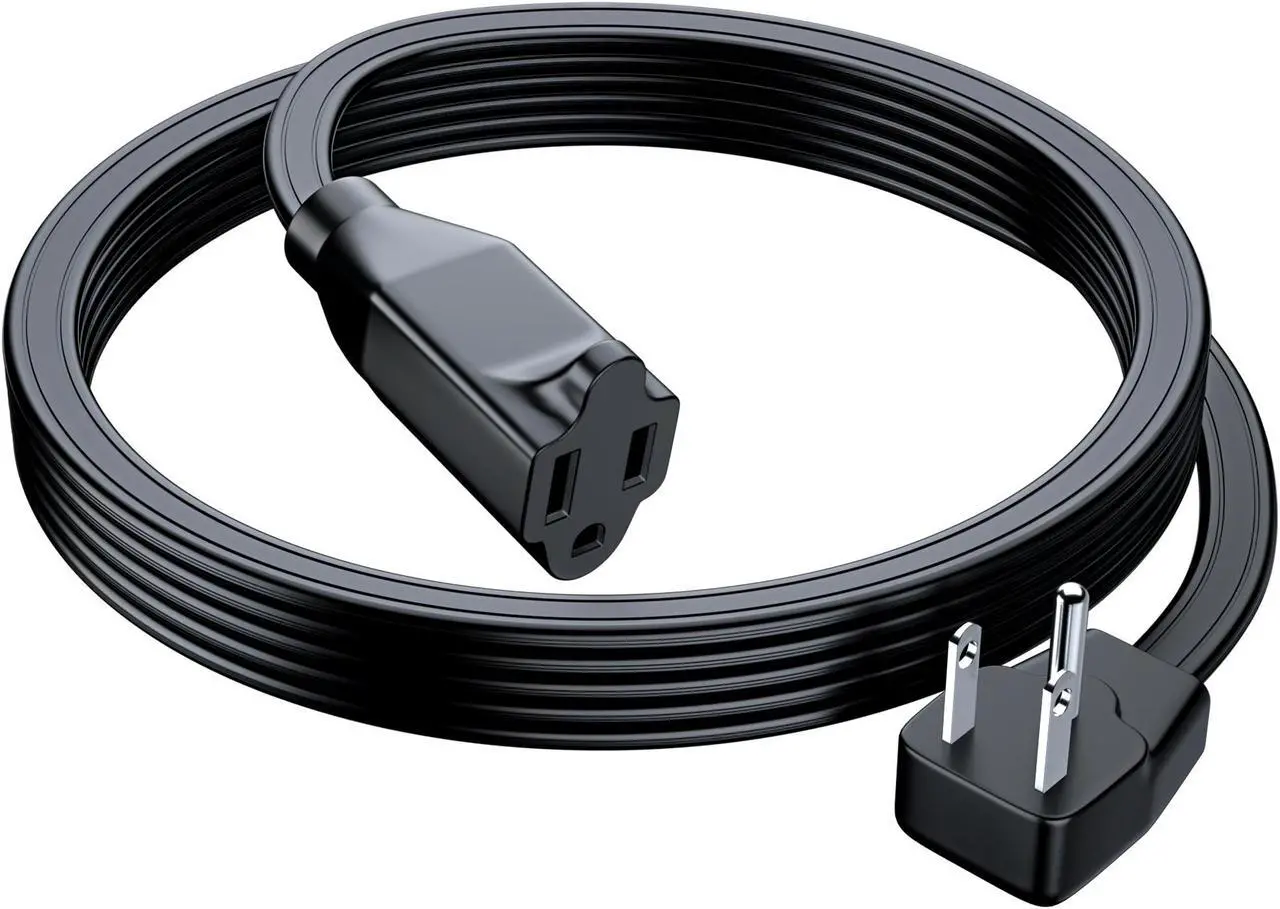 Main image of Maximm Extension Cord Heavy Duty (8 Feet) Flat Wire 3-Prong Flat Plug, 14 AWG Power Cord - UL Certified, Black, Ideal for Home and Office Use, Appliances, Electronics, Power Tools