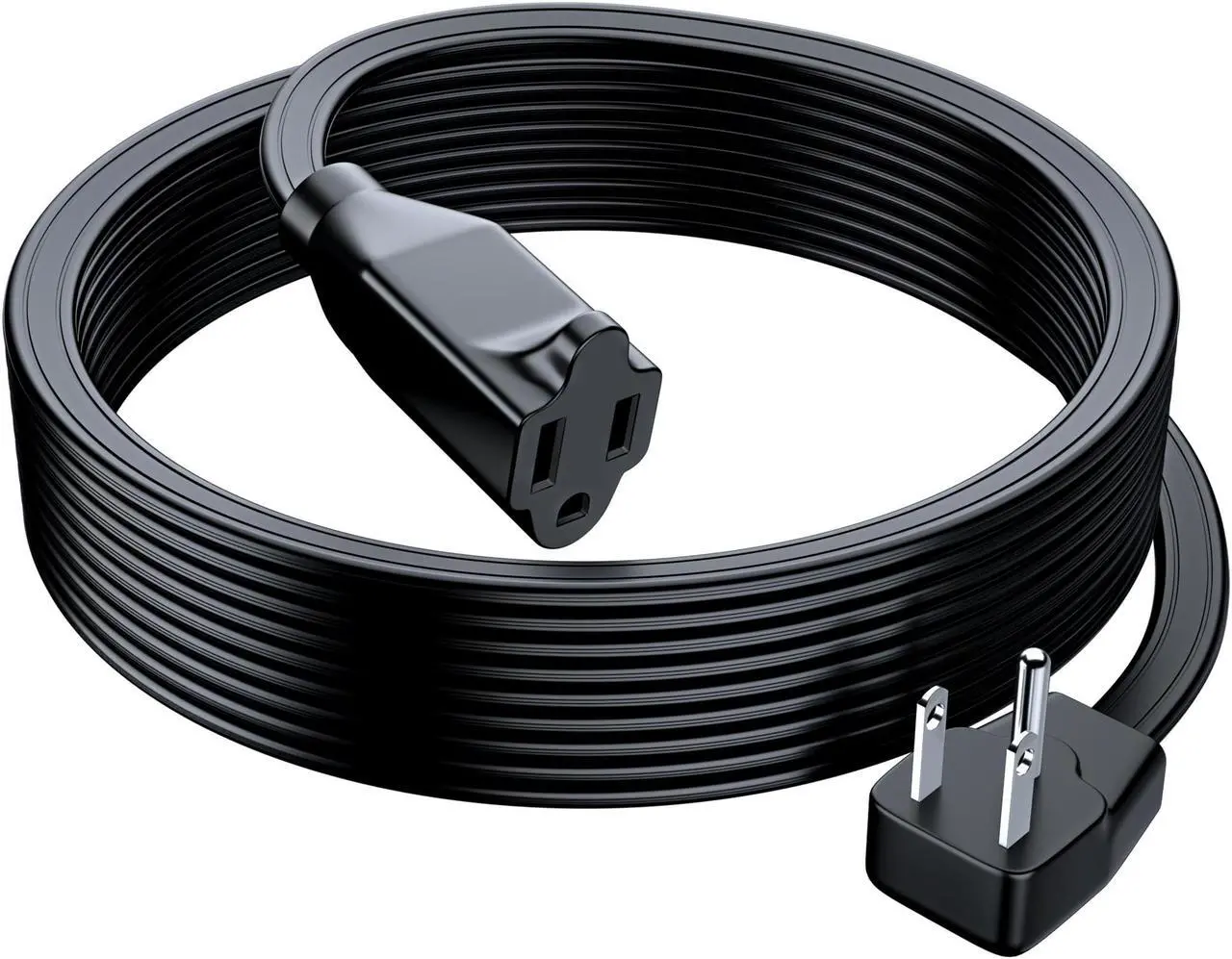 Main image of Maximm Extension Cord Heavy Duty (50 Feet) Flat Wire 3-Prong Flat Plug, 14 AWG Power Cord - UL Certified, Black, Ideal for Home and Office Use, Appliances, Electronics, Power Tools