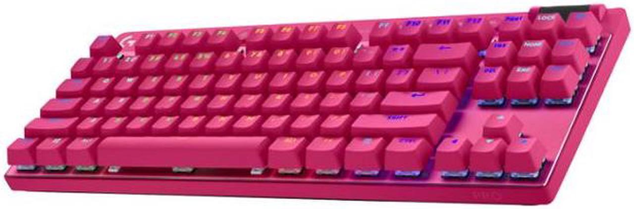 Logitech G PRO X TKL LIGHTSPEED Bluetooth Backlit Mechanical Tactile Gaming Keyboard - Magenta - En