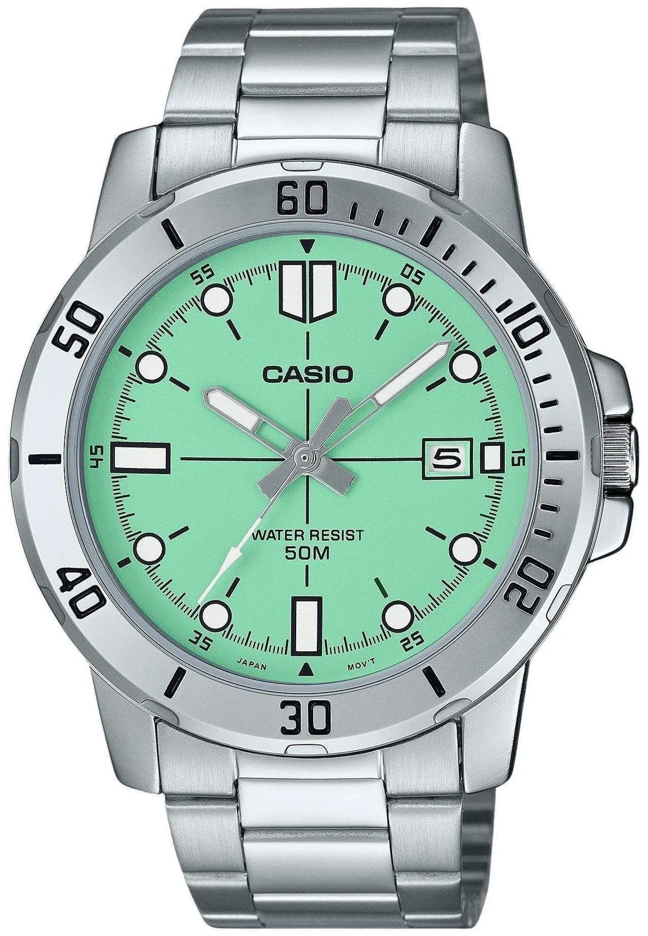 Main image of Casio Standard Analog Mint Green Dial Sports Quartz Men's Watch MTP-VD01D-3E1V