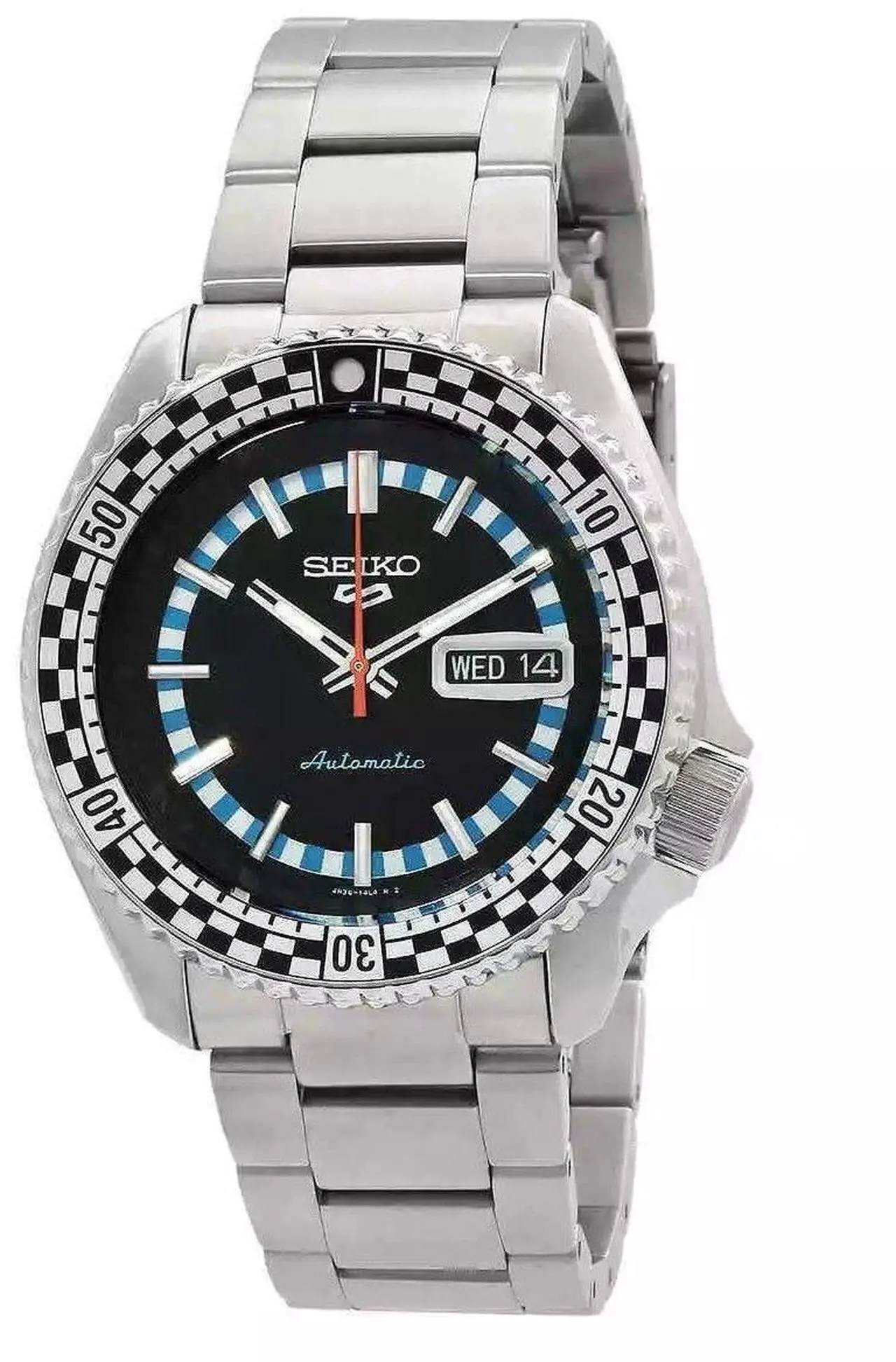 Main image of Seiko 5 Sports Black And White Dial Automatic Sports 100M Men's Watch SRPK67K1