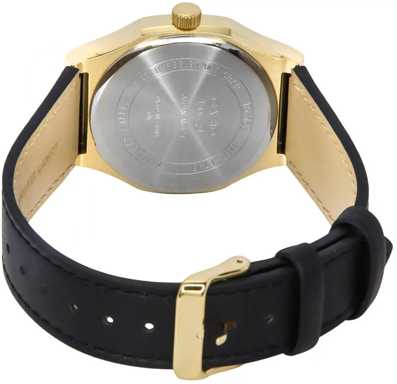 Alt view image 4 of 4 - Casio Standard Analog Leather Strap Black Dial Quartz MTP-E735GL-1AV Men's Watch