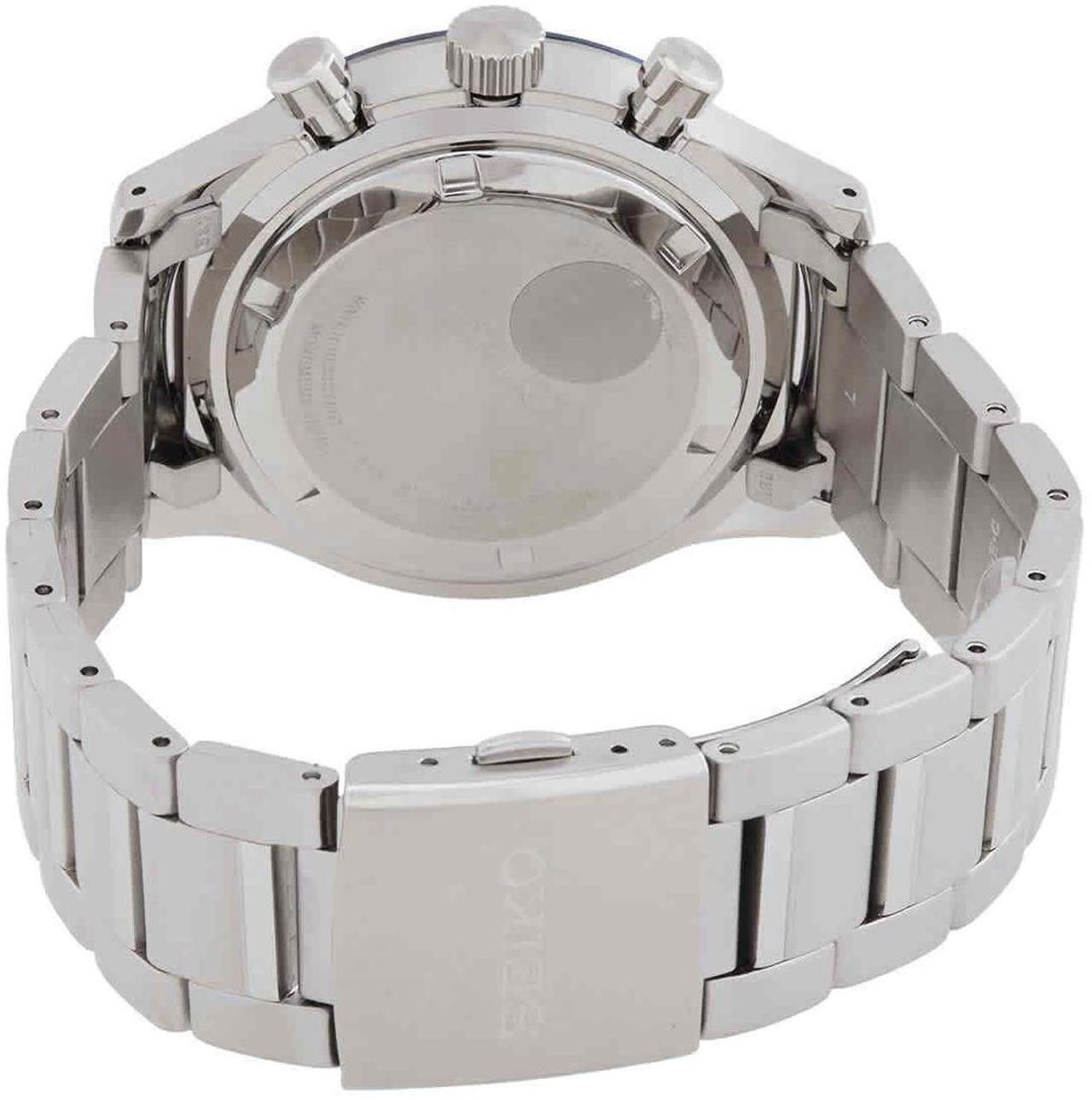 Alt view image 3 of 3 - Seiko Sports Chronograph Blue Dial Quartz 10M Men's Watch SSB445P1