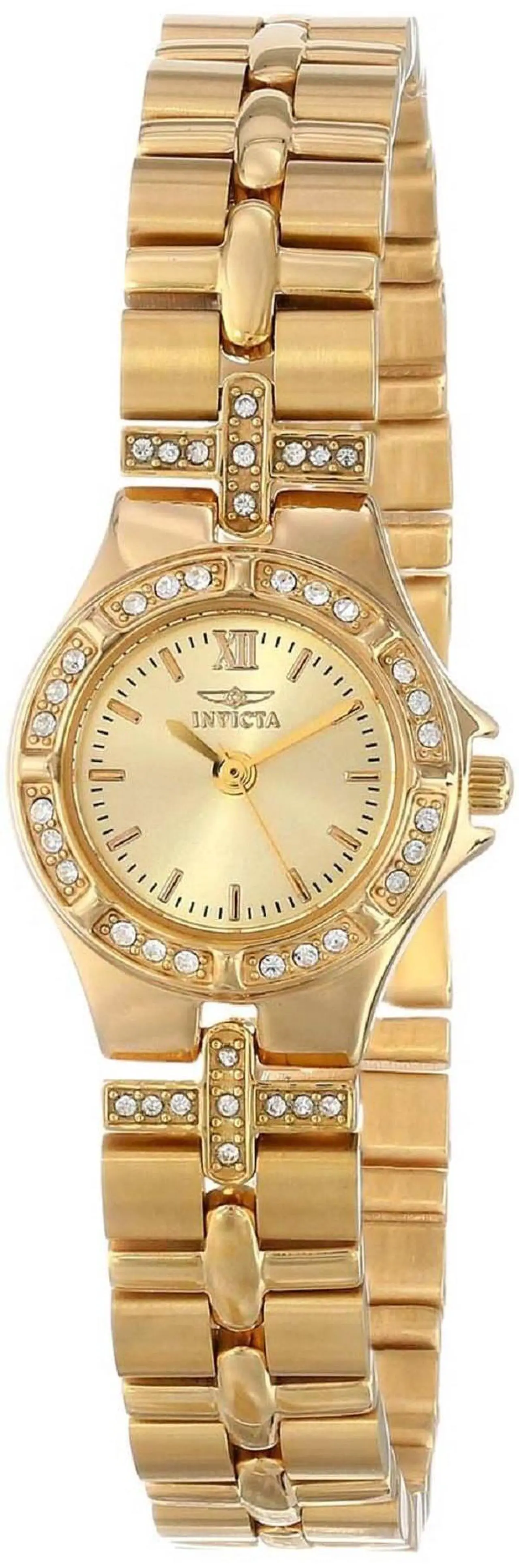 Alt view image 15 of 15 - Invicta 0134 Women's Wildflower 18K Gp Ss Gold-Tone Dial 18K Gp Ss Watch
