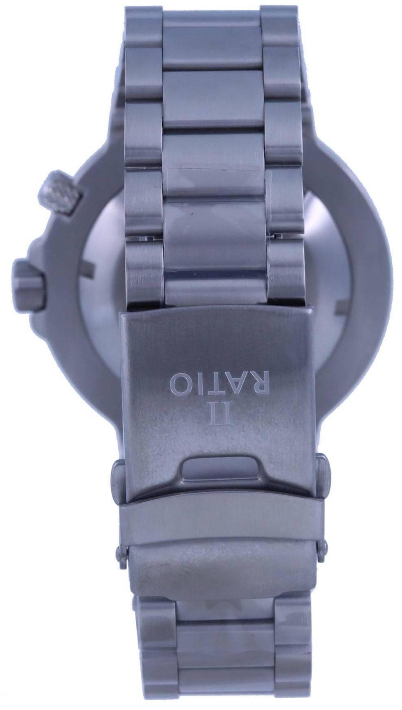 Alt view image 5 of 7 - Ratio FreeDiver Blue Dial Stainless Steel Quartz 1000 Meters Helium-Safe 1050HA93-12V-BLU Mens Watch
