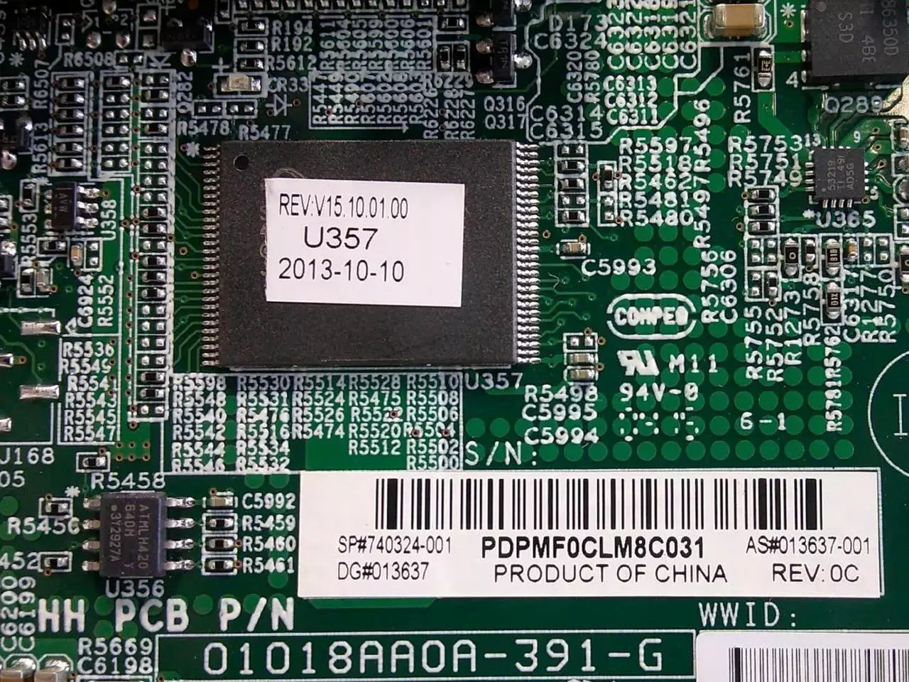 Alt view image 3 of 3 - HP 740324-001 SL45xx H220 PCA Card