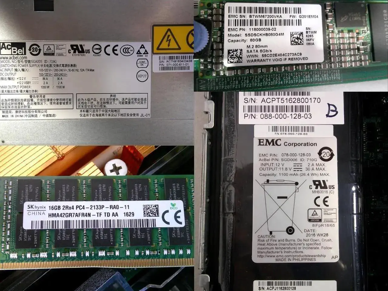 Alt view image 3 of 4 - Dell EMC 303-297-004C-05 Service Processor 48GB DDR4 80Gb SSD For Unity 400F