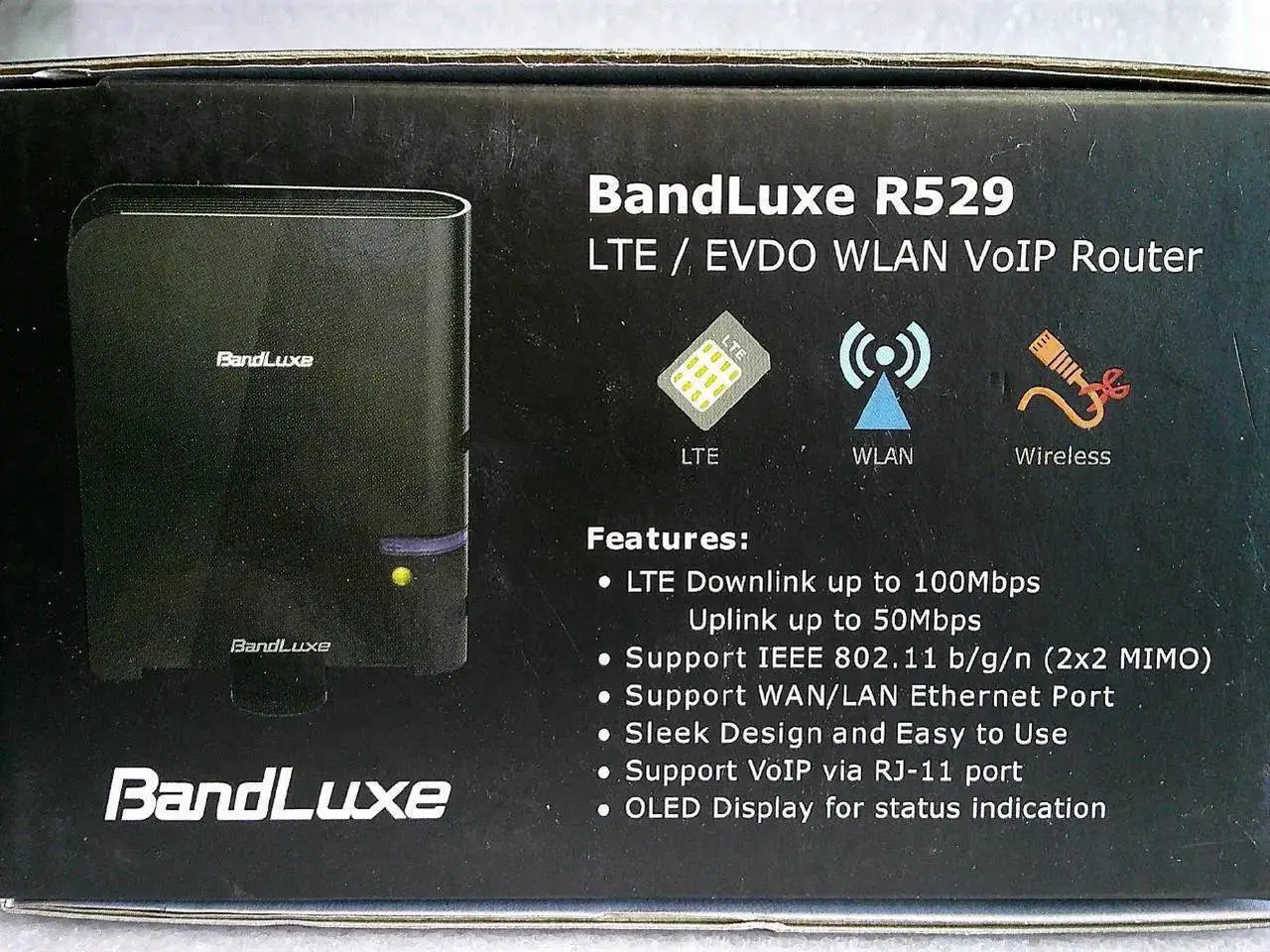 Alt view image 4 of 4 - BandLuxe R529 LTE / EVDO WLAN VoIP 802.11n Router