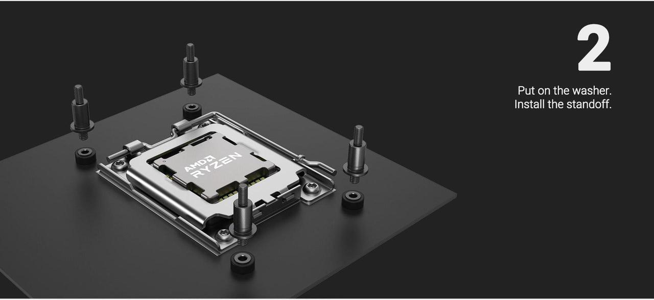 Alt view image 3 of 6 - ID-COOLING AM5/AM4 Metal Mounting Kit for ID-COOLING ZOOMFLOW/ZOOMFLOW X/AURAFLOW X/FROSTFLOW X/PINKFLOW Series for Firm Installation