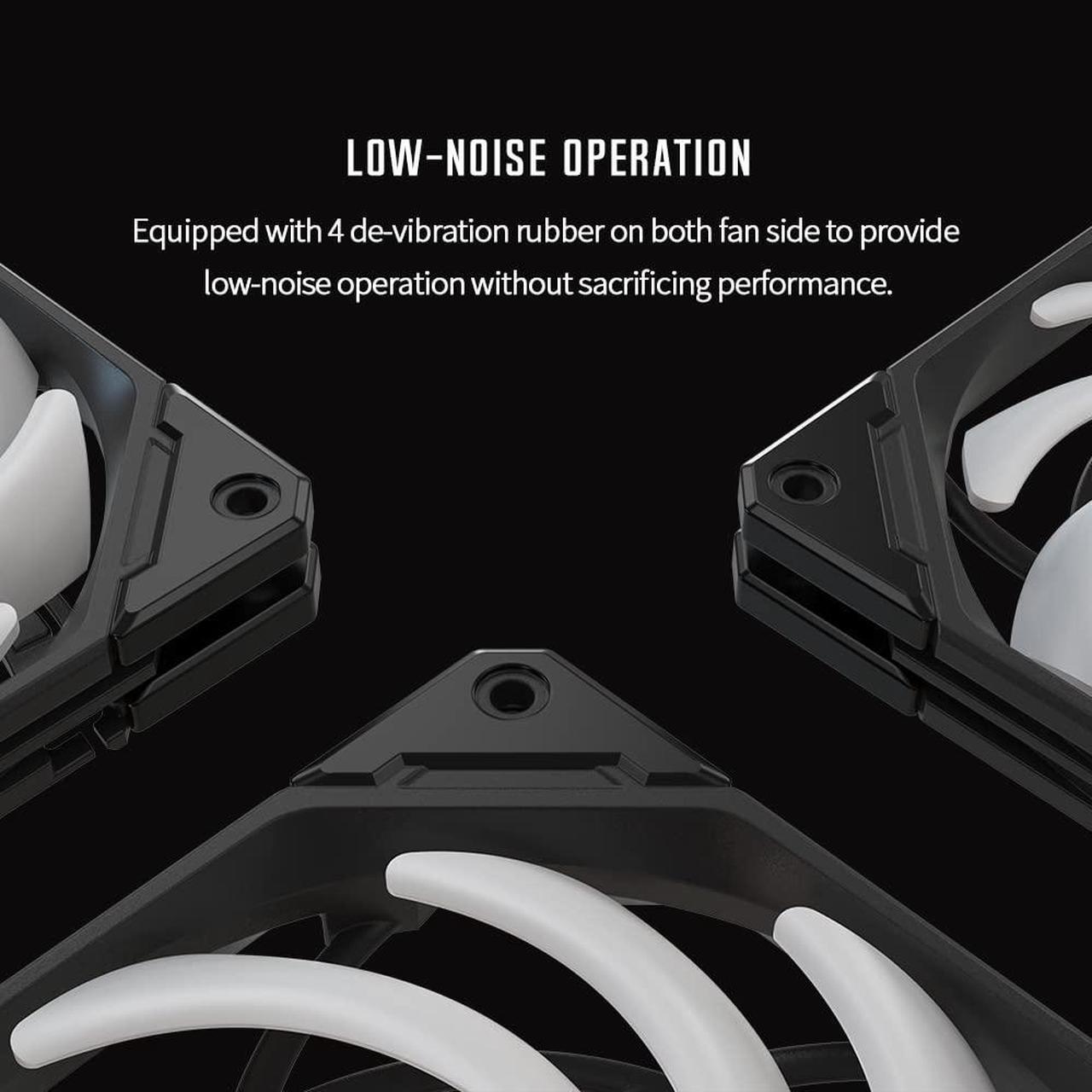 Alt view image 5 of 7 - ID-COOLING NO-12015-XT ARGB Slim Low Profile Cooling Fan 4Pin PWM High Air Pressure,Low Noise&Big Airflow,For CPU&GPU&VGA cooler Black ARGB