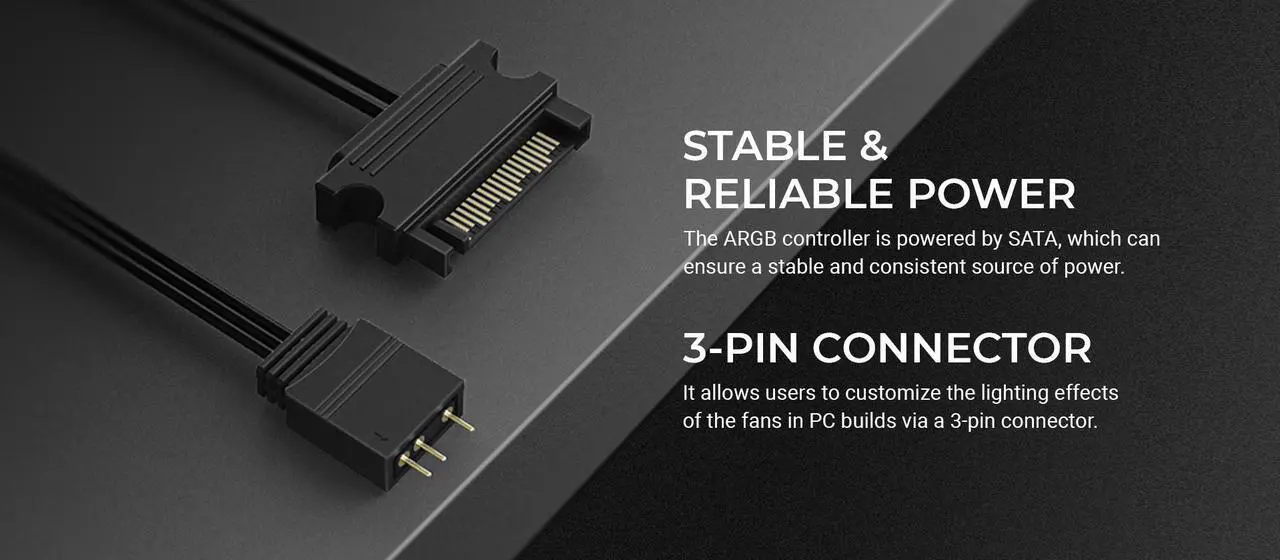 Alt view image 4 of 6 - ID-COOLING RC-ARGB ARGB Controller 3-Pin Connector Support Multiple ARGB Devices  for PC Builds