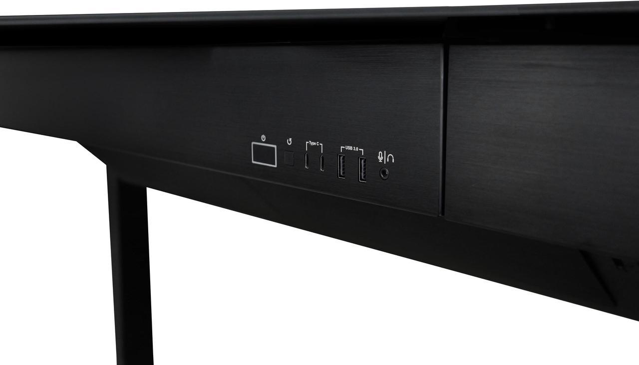 Alt view image 7 of 11 - Lian Li Motorized Standing Desk DK-07X : Dual E-ATX Support, Wireless Charging & USB Ports for Ultimate Workflow - Versatile Motorized Desk - Cable Management --  DK07X