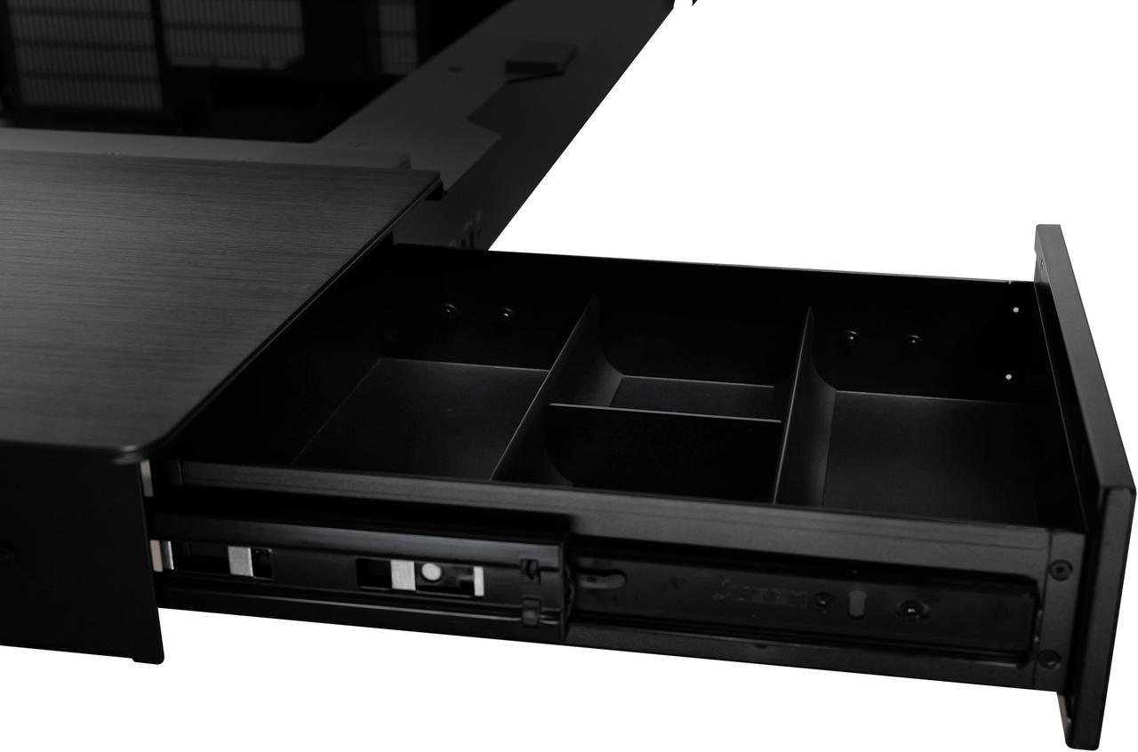 Alt view image 8 of 11 - Lian Li Motorized Standing Desk DK-07X : Dual E-ATX Support, Wireless Charging & USB Ports for Ultimate Workflow - Versatile Motorized Desk - Cable Management --  DK07X