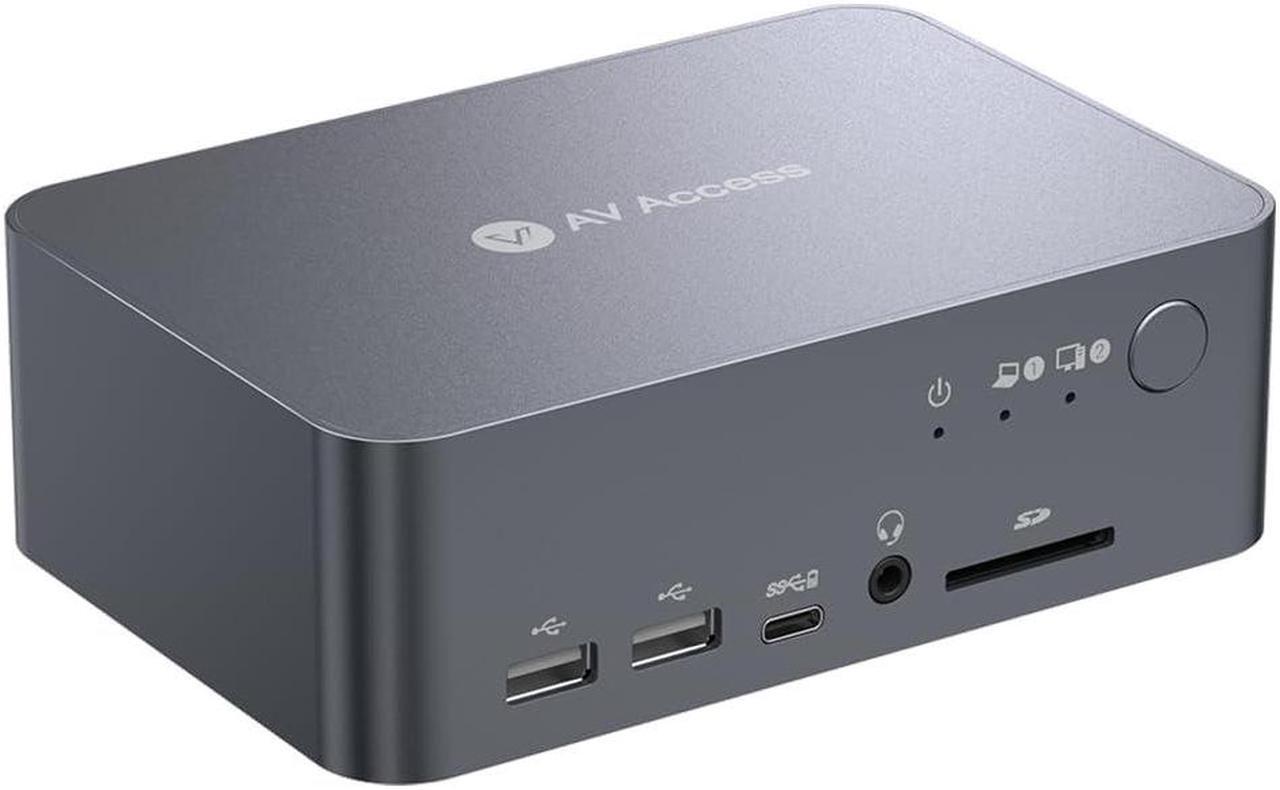 Main image of v AV Access Dual Monitor KVM Switch Docking Station 4K@60Hz Dual Monitor for Laptop & Desktop with USB-C, USB 3.0, Ethernet, HDMI Output(iDock-C10)