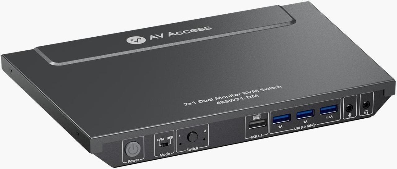 Main image of v AV Access KVM Switch Dual Monitor 4K@60Hz, 2K@144Hz, 1080P@240Hz, USB 3.0 KVM Switch 2 Monitors 2 Computers, Ultrawide Screen PC Keyboard Mouse Switcher, Hotkey Switch