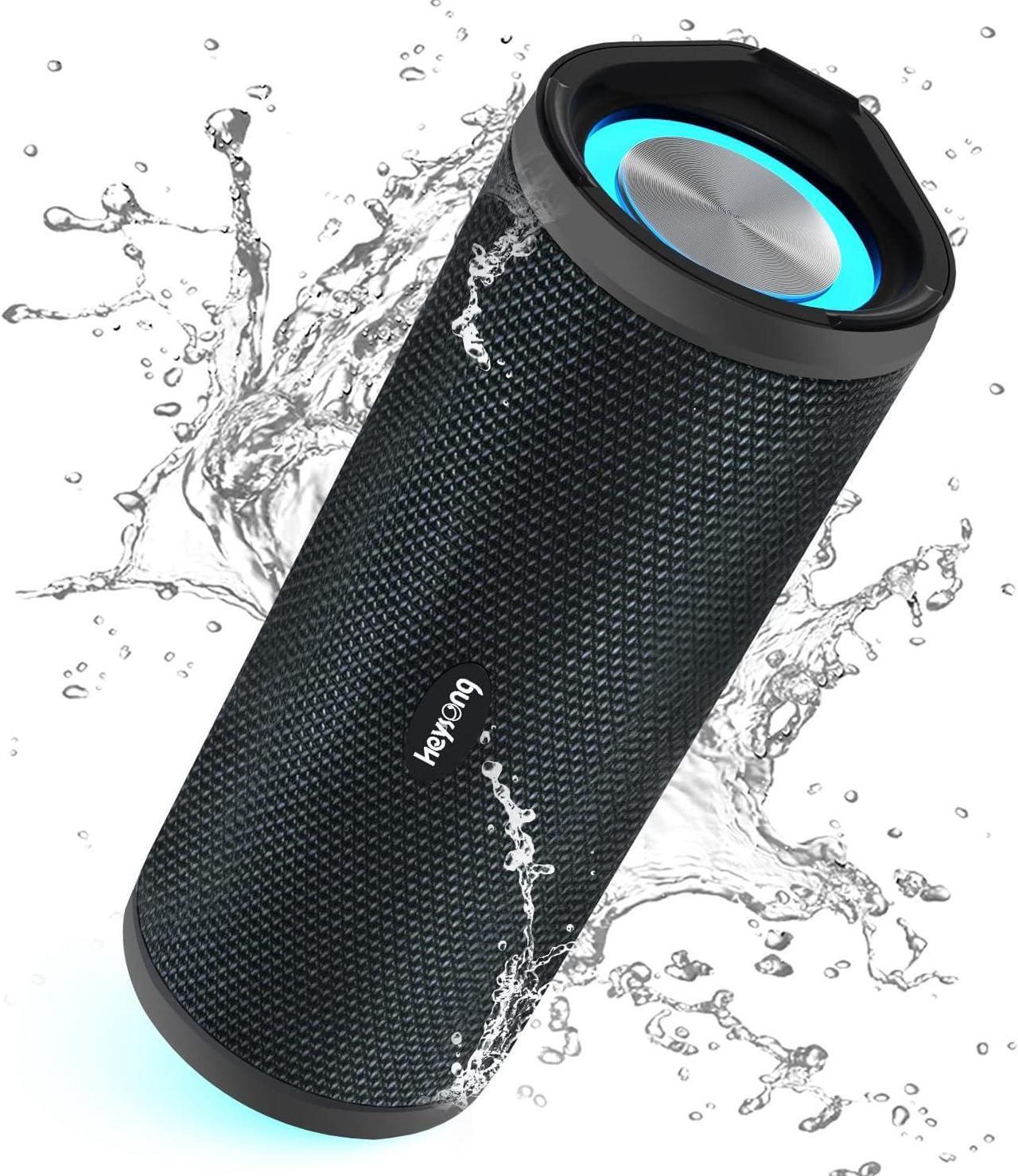 Main image of HEYSONG Portable Bluetooth Speaker, Waterproof Wireless Speakers, IPX7 Waterproof, 40H Playtime, TF Card, Loud Stereo Sound for Beach, Boat, Pool, Camping, Bike, Shower, Gifts for Men