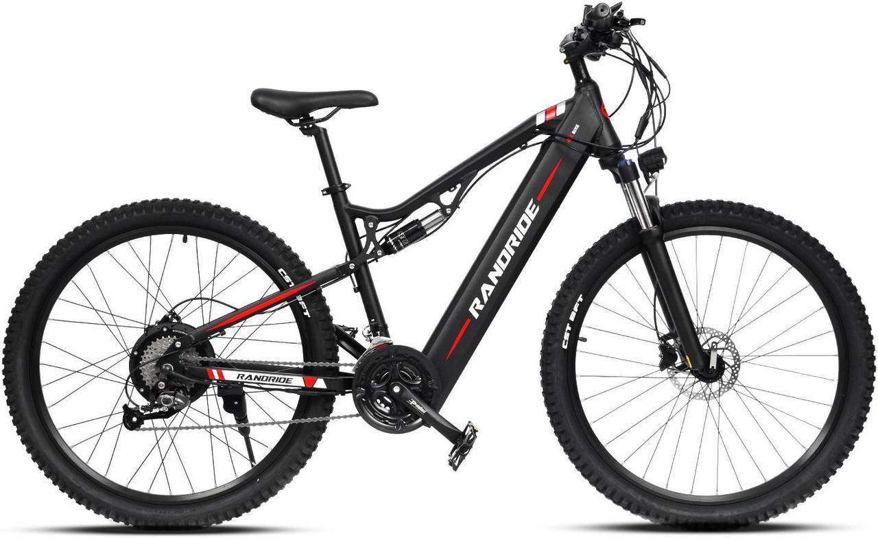 RANDRIDE 23AH Ebike Electric Bike Adult, 1000W Mountain Ebike Electric Bicycle, Full Suspension Electric Mountain Bike with Shimano 27 Speed, Shimano Hydraulic Brakes