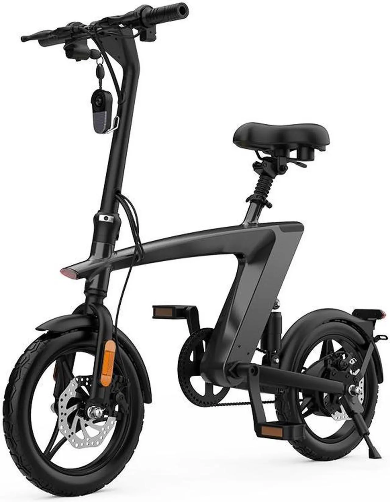 Main image of RANDRIDE 14 Inch Small Ebike City Electric Bike, Foldable Ebike Electric Bicycle, Commuter Electric Bike, 250W Motor Max Speed 20MPH, Range 46 Miles Road Electric Bike
