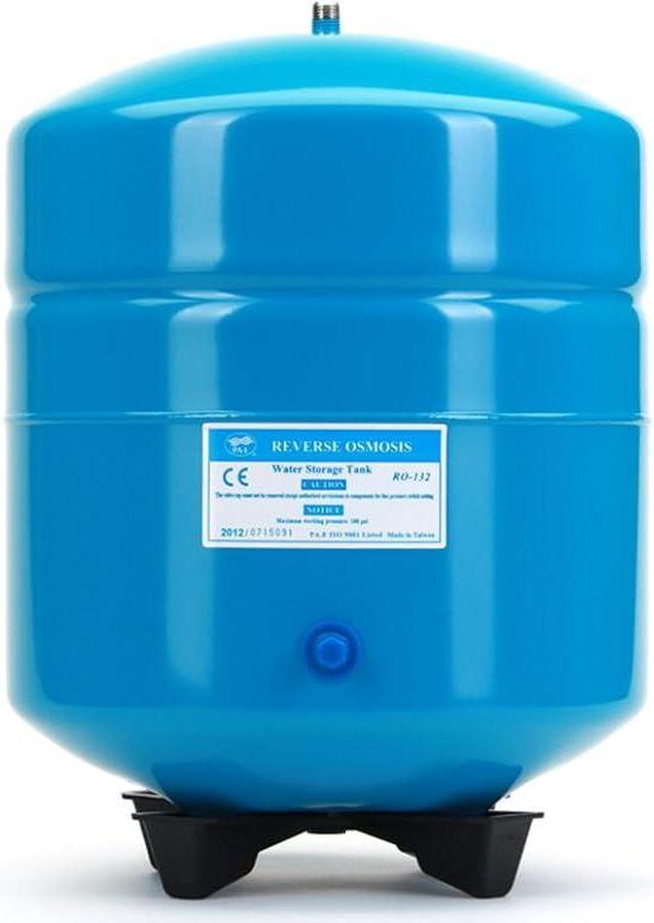 Main image of PA-E RO-132-BL Stainless Steel 4.5 Gallon Reverse Osmosis Storage Water Tank - Blue, 1/4" Port