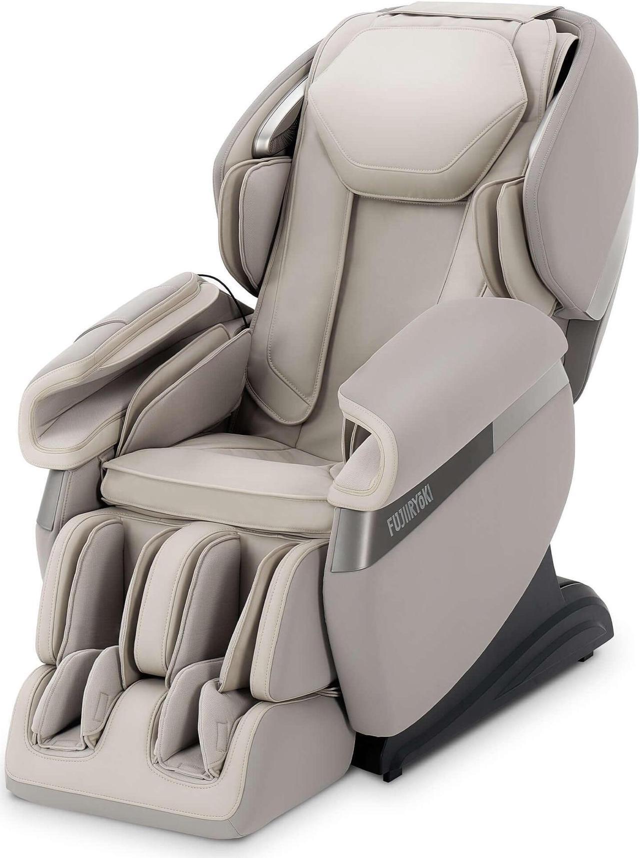 Alt view image 3 of 3 - Fujiiryoki Calm Plus Flex Frame SL Track Massage Chair w/ Touchscreen Remote (Coffee)