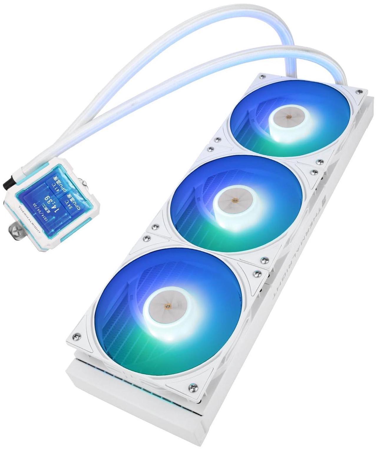 Alt view image 7 of 7 - Thermalright FW360 PRO White ARGB AIO CPU Liquid Cooler for Desktop - 2000RPM PWM Fans, with 2.73" LCD Display Screen, for AM4/AM5 & Intel LGA1150/1151/1200/2011/1700/1851