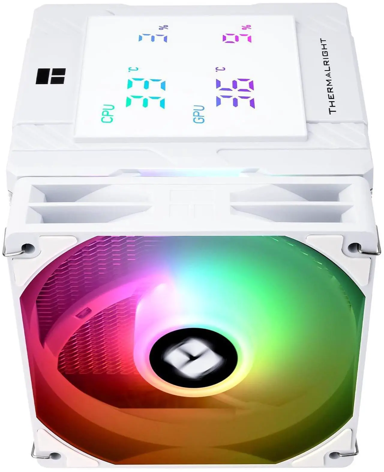 Alt view image 4 of 7 - Thermalright Peerless Assassin 120 Digital ARGB White CPU Air Cooler -Temperature Display | 6 Heat Pipes | 1850RPM PWM 120mm Fans, for Intel 1851/1700, AMD AM4/AM5